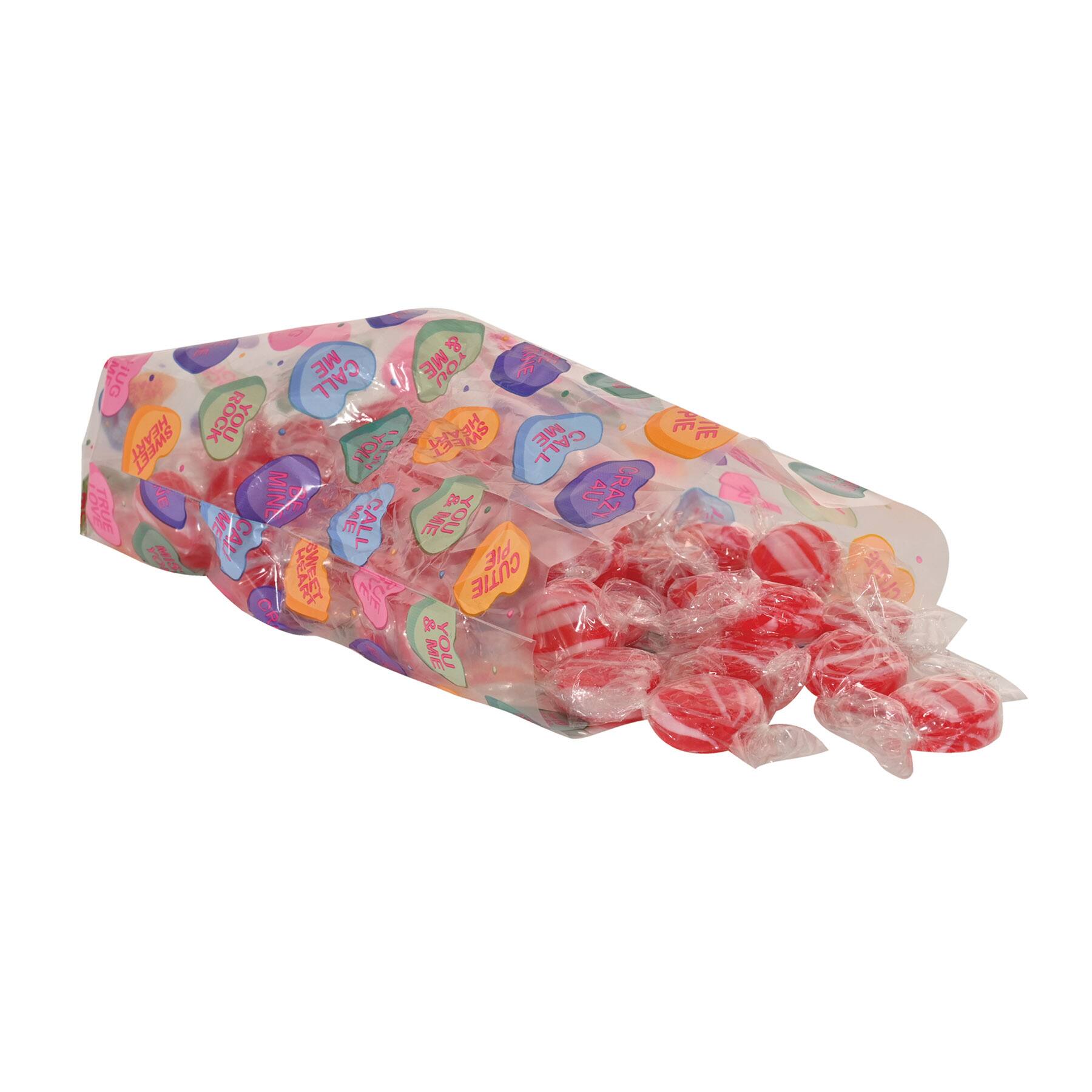 Beistle 4" x 9" Candy Heart Cello Bags, 50ct.