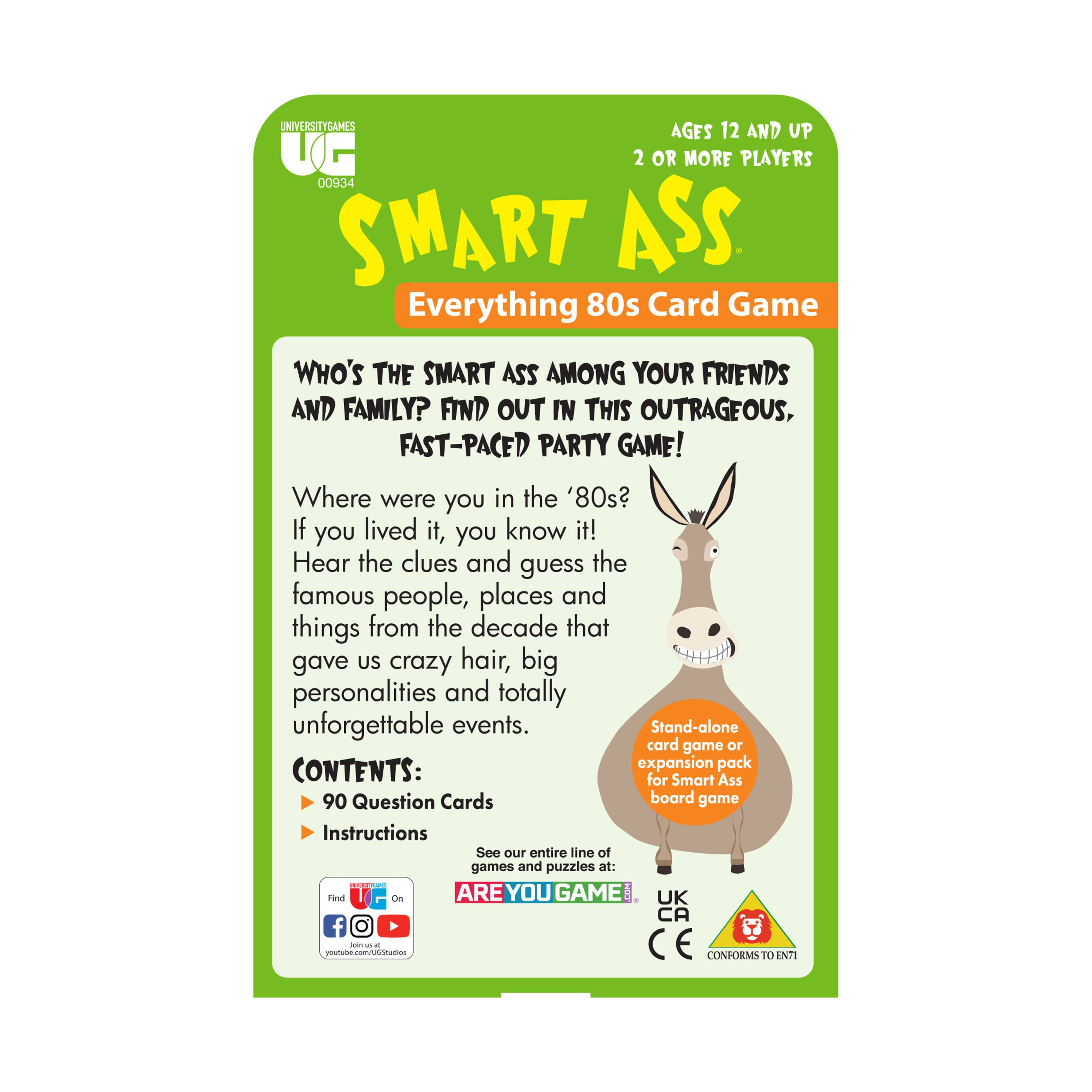 Smart Ass Everything 80s Card Game