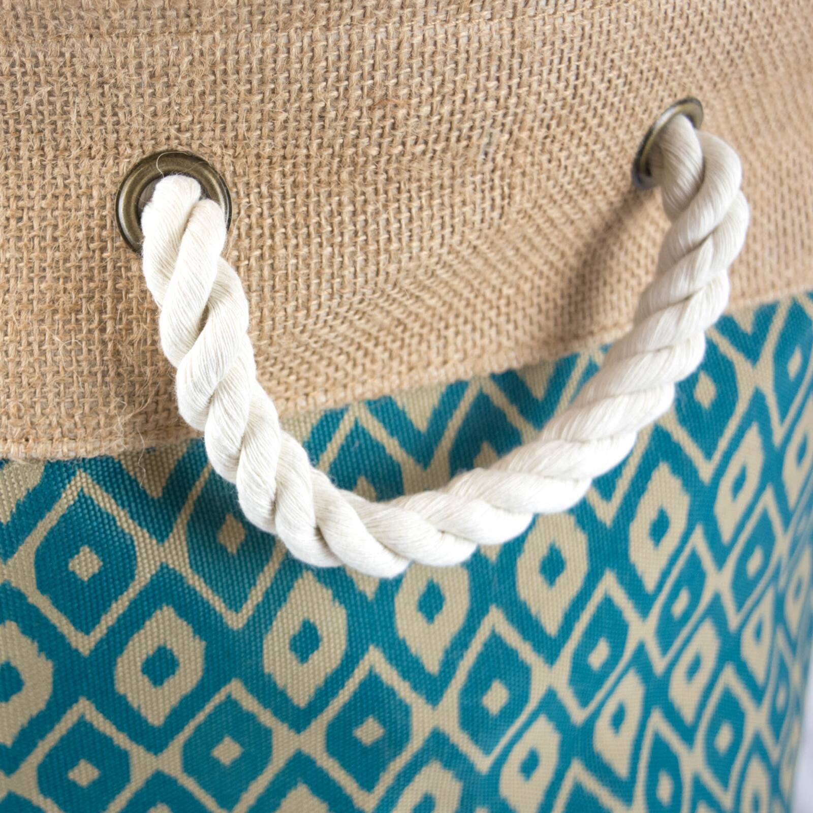 DII® 9" Ikat Round Burlap Bin