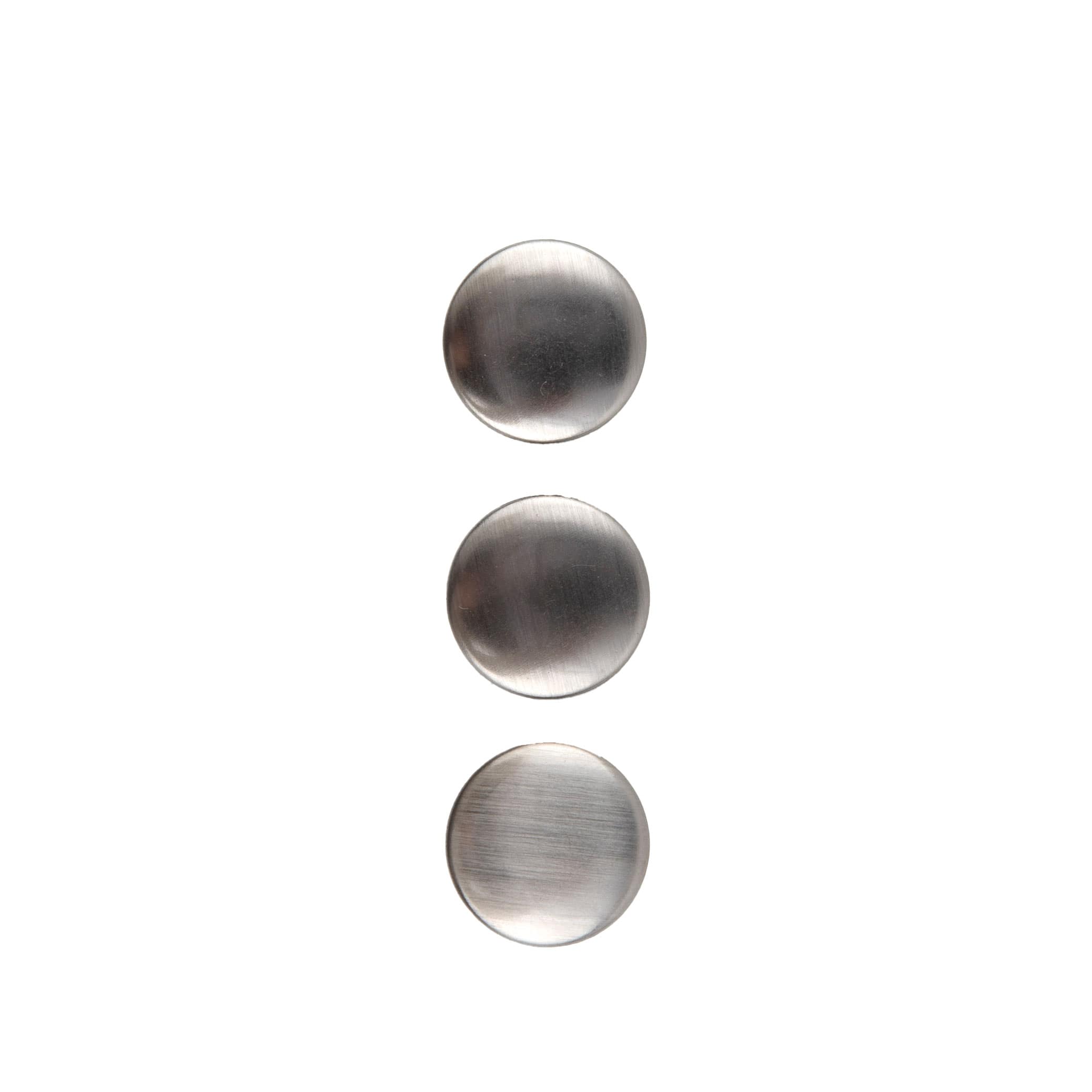 LaMode 5/8" Brushed Silver Shank Buttons, 3ct.