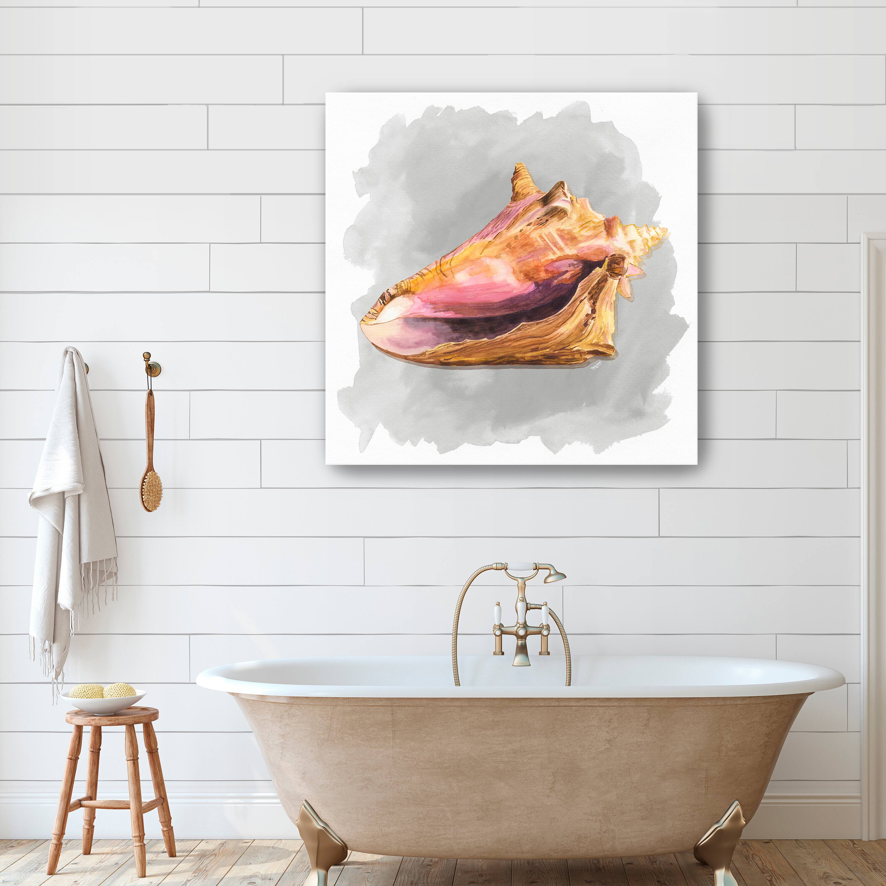 Shells On Grey II Canvas Giclee