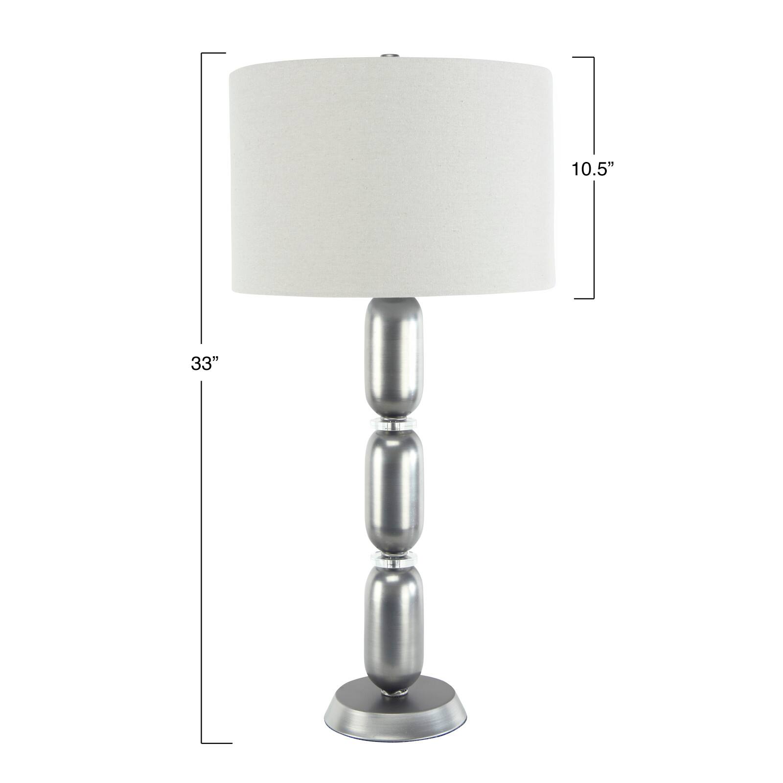Hello Honey® 33" Metal Table Lamp with Glass Middle