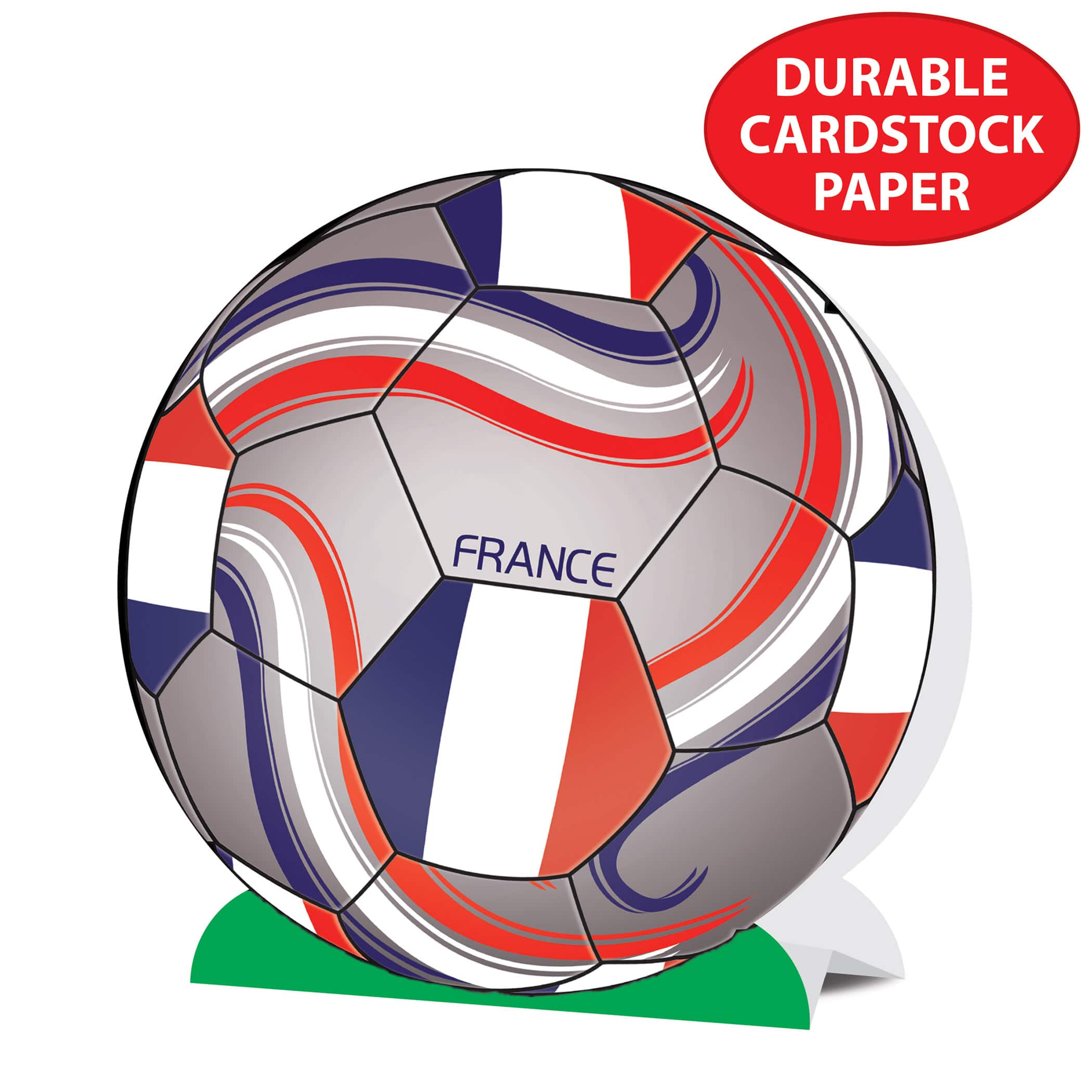 9.25" France 3D Soccer Ball Centerpieces, 2ct.