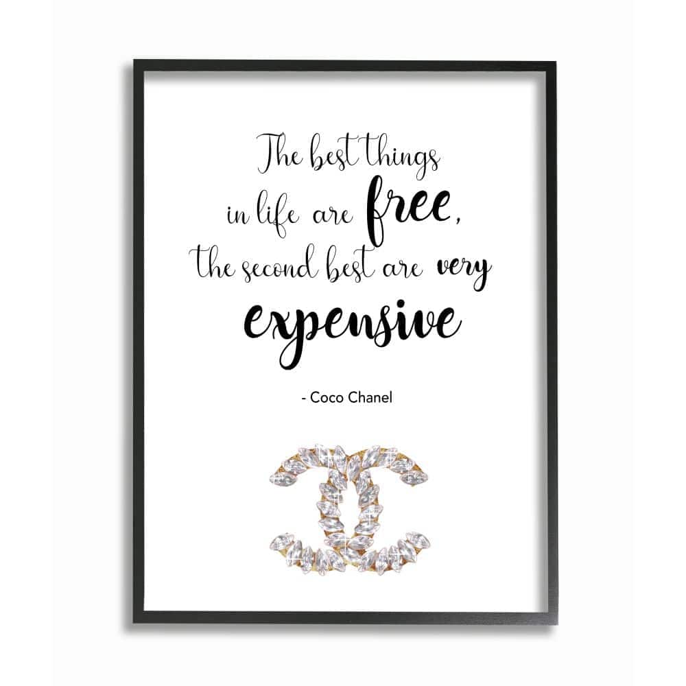 Stupell Industries Second Best Things In Life Quote Fashion Brand Glam Text Framed Wall Art