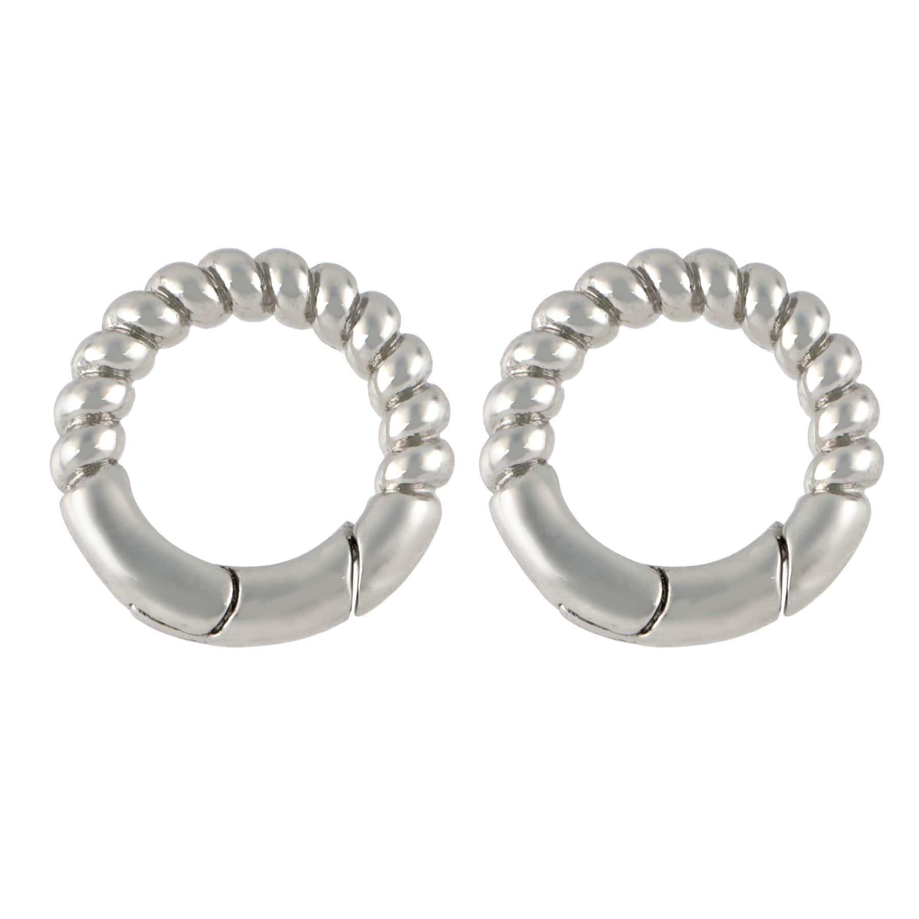 15.5 mm Round Twist Metal Clasp Charm Connectors, 2ct. by Bead Landing™