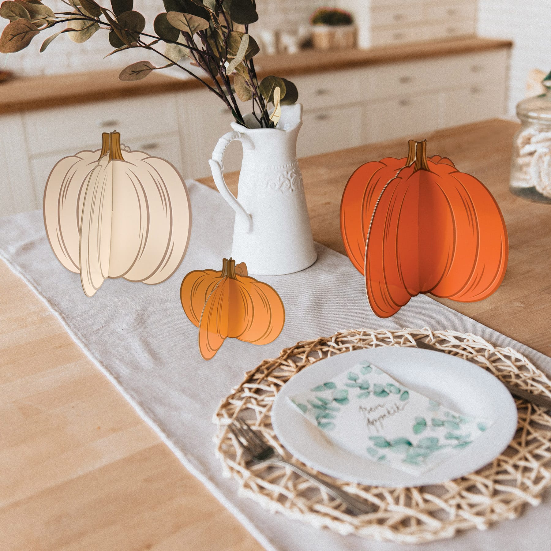 Beistle 3D Pumpkin Centerpieces, 3ct.