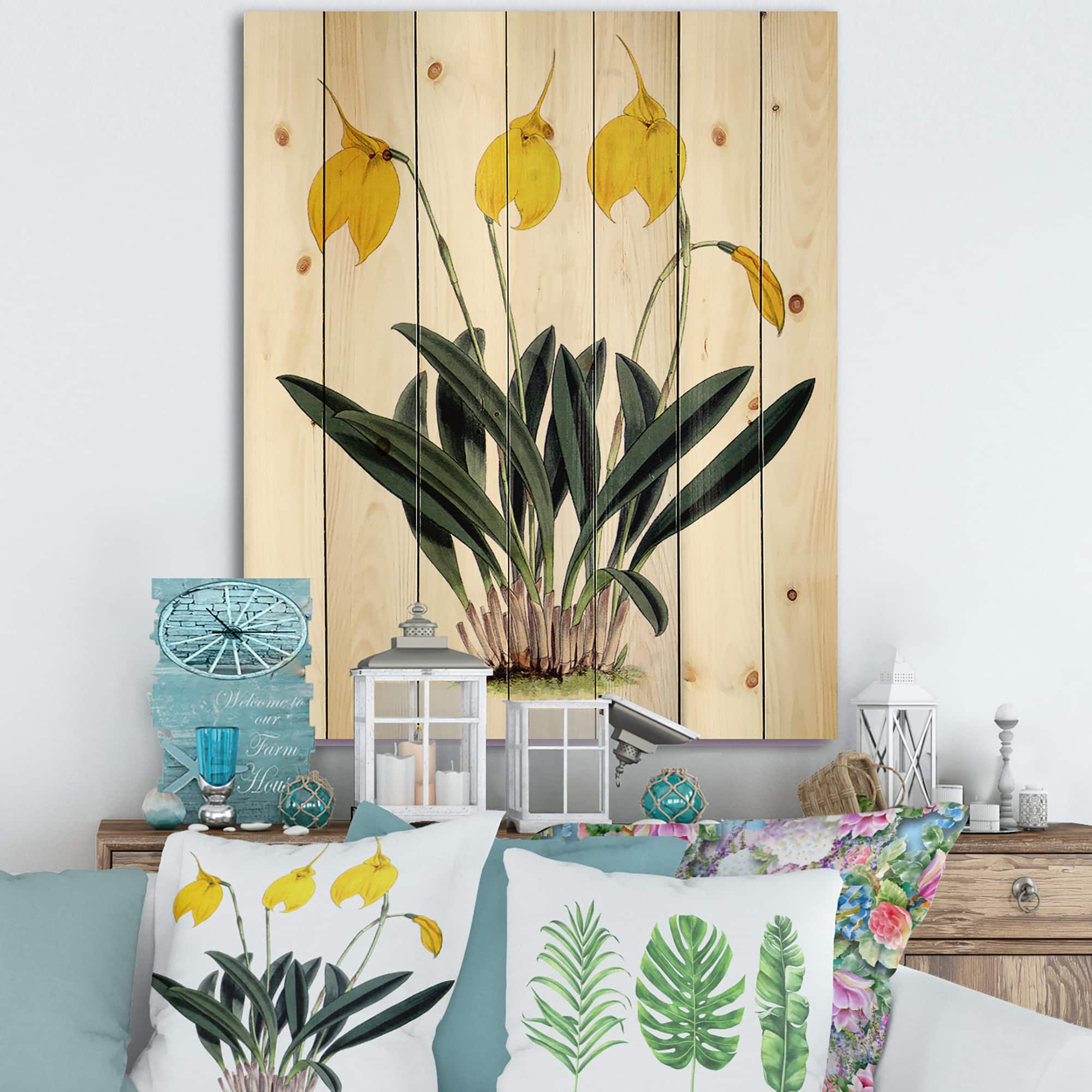 Designart - Retro Orchid Flowers