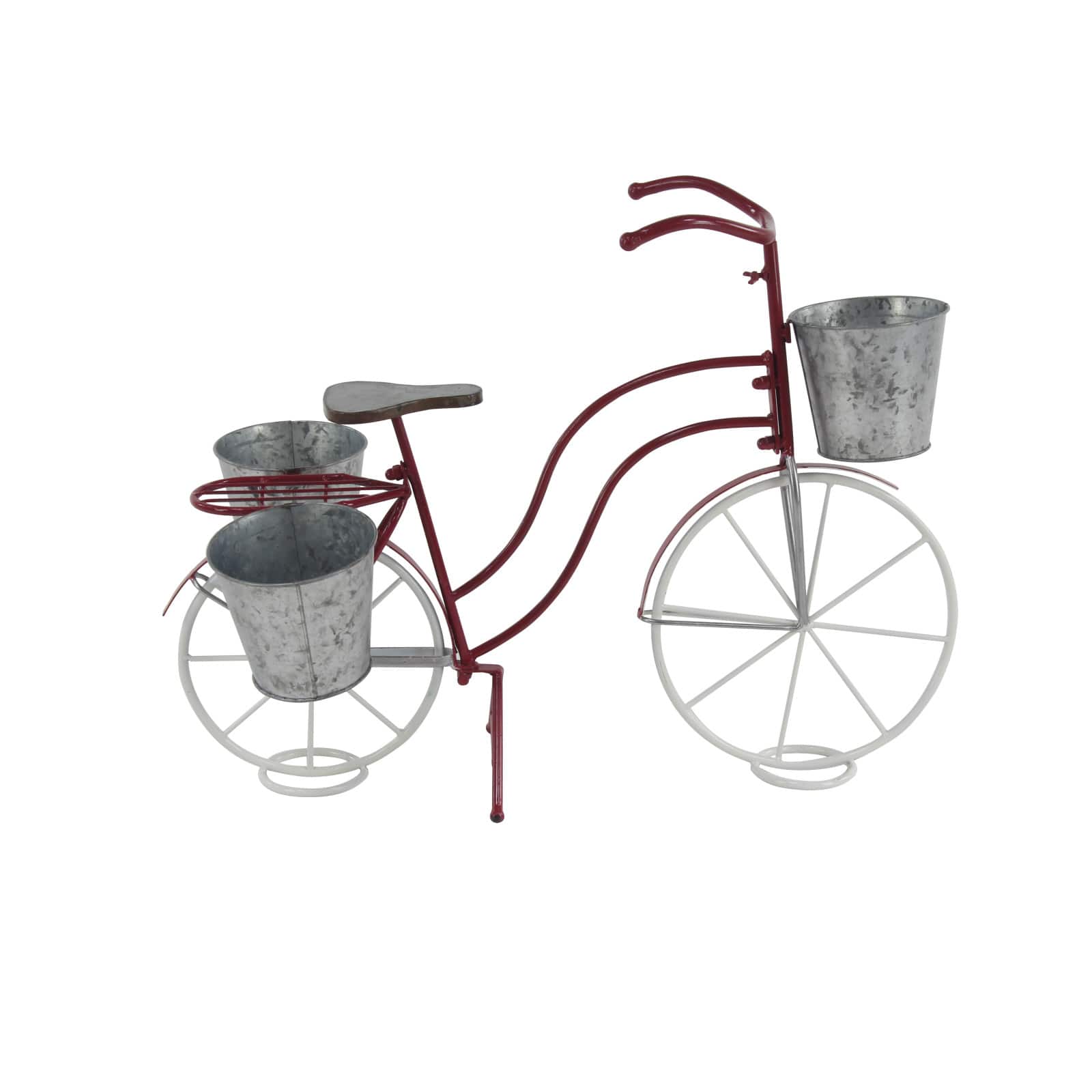 31" Red Tin Vintage Bicycle Planter