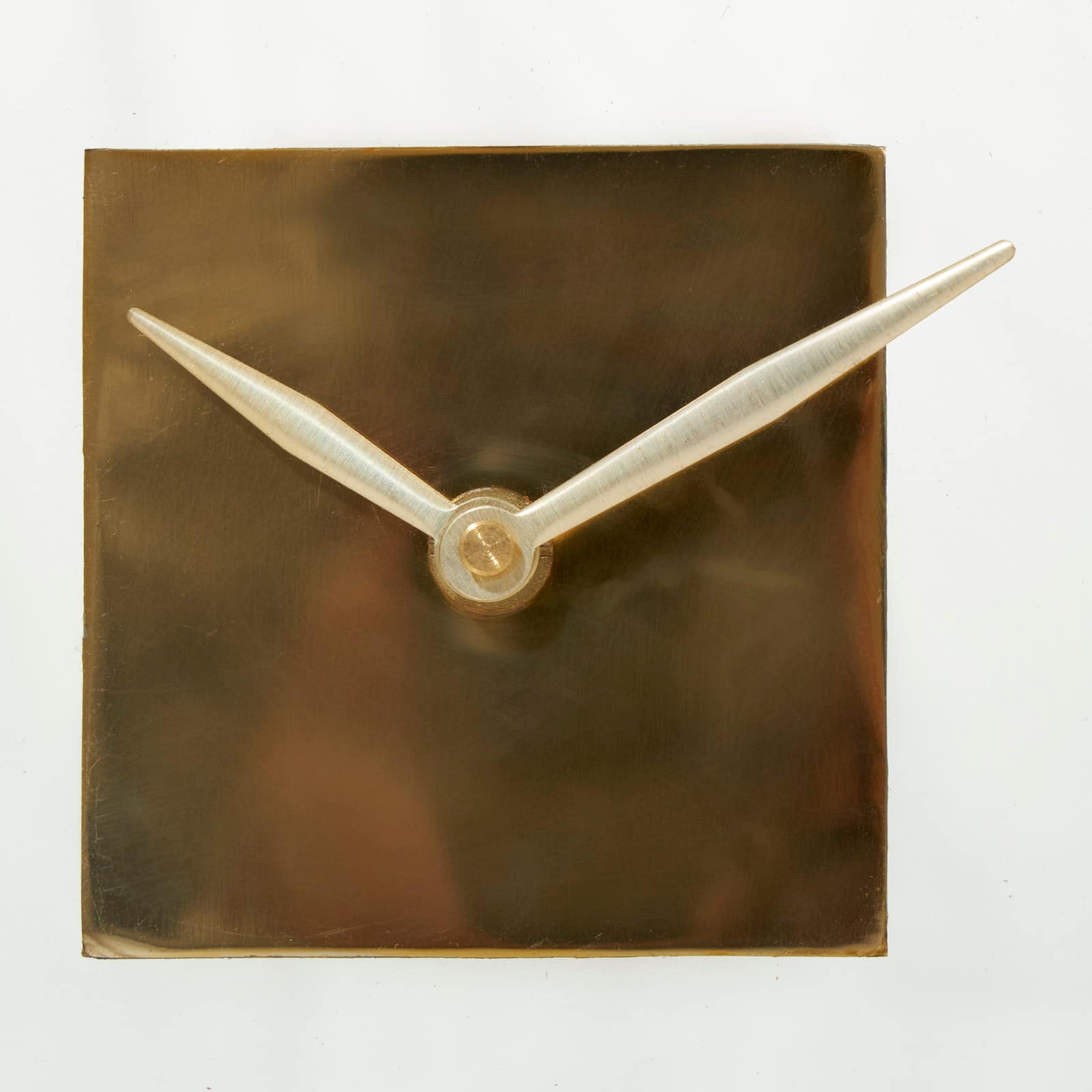 6" Gold Aluminum Geometric Floating Clock