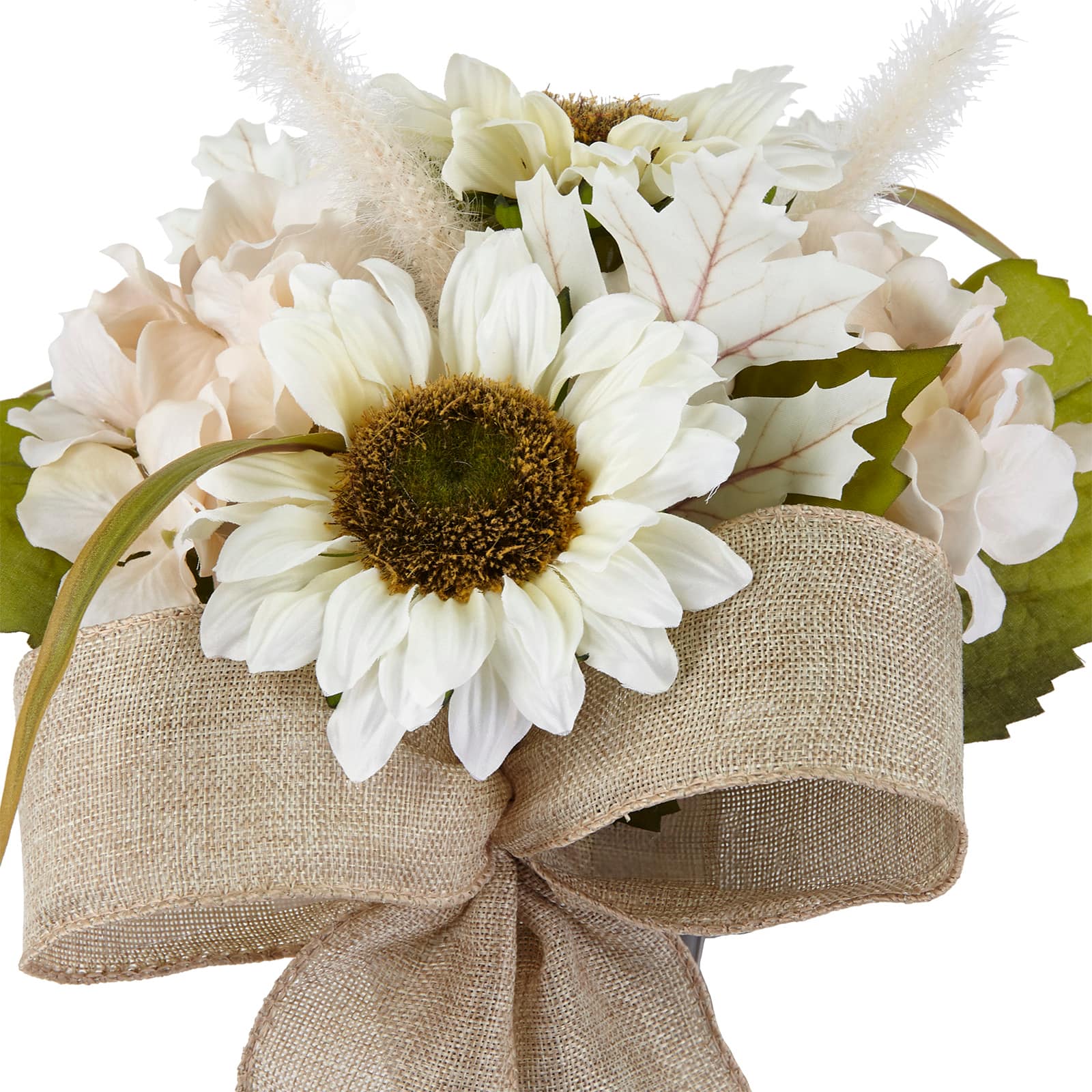 White Sunflower & Cream Hydrangea Mix Remembrance Cone by Ashland®