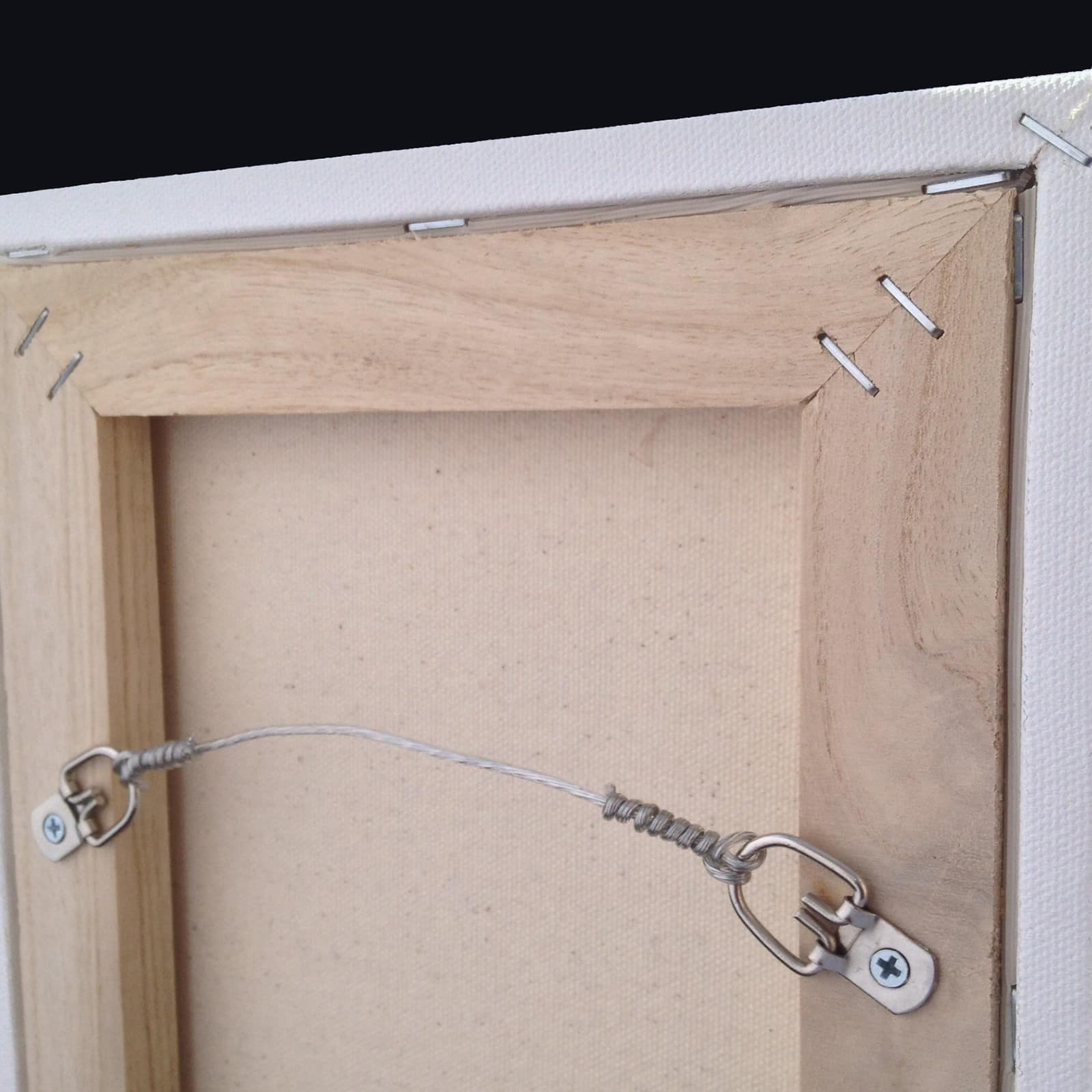 24 Pack: Canvas Flat Mount Wire D-Ring Hanger Kit