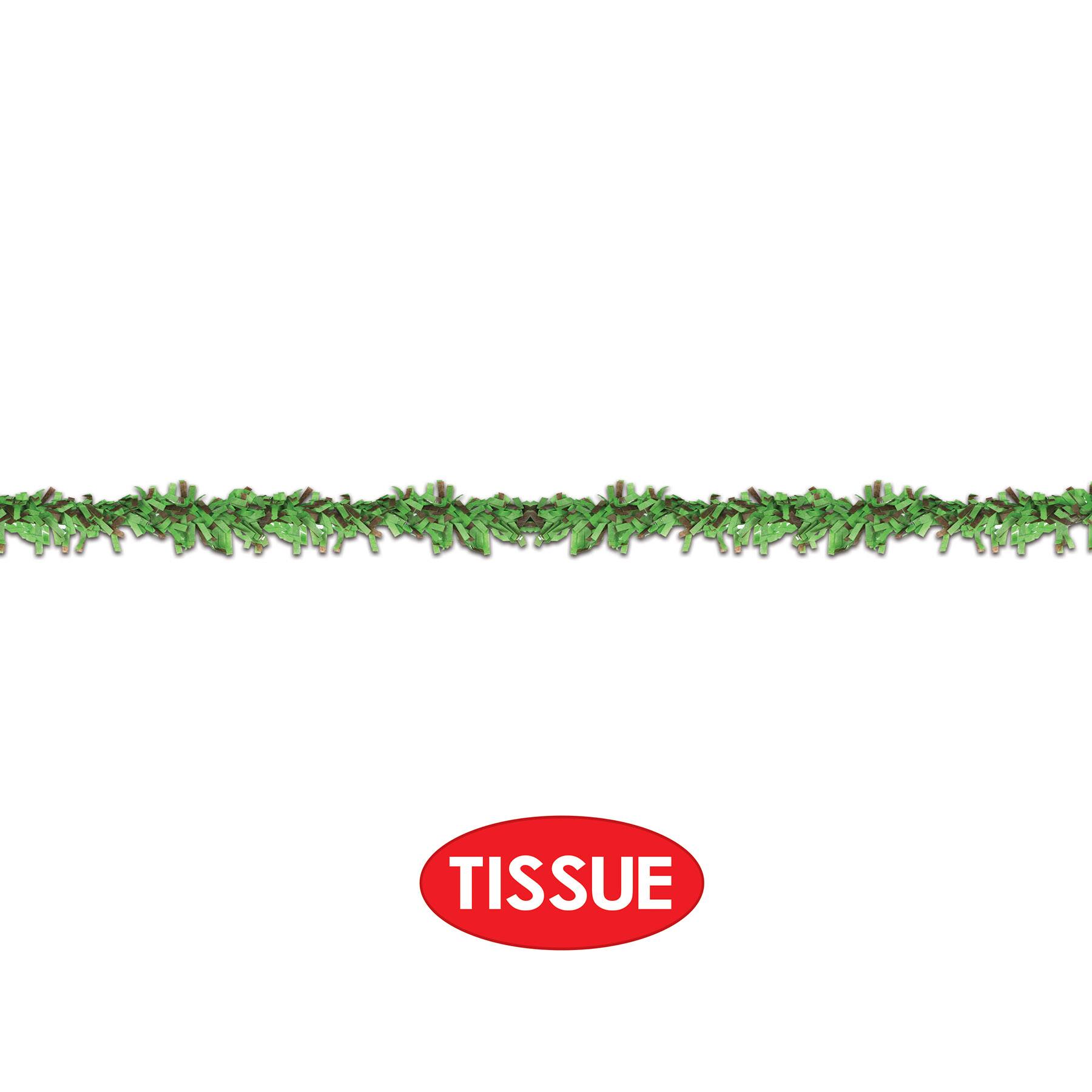 Beistle 25ft. Light Green & Brown Tissue Festooning, 2ct.