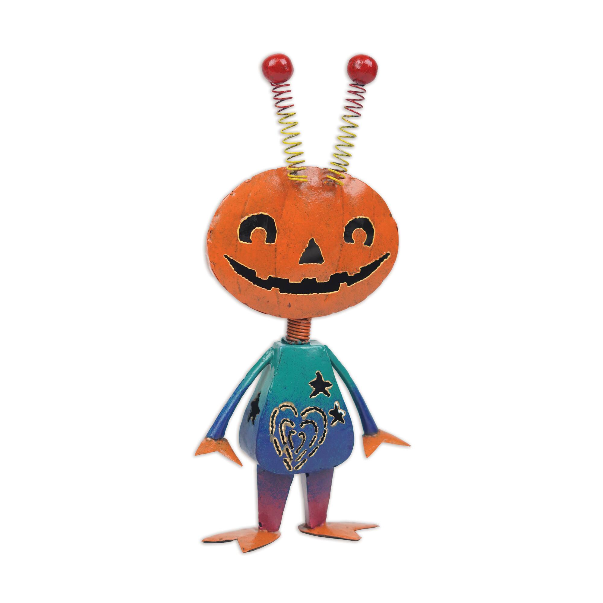 Sunset Vista Designs® 12" Whimsical 2 Tenna Pumpkin Alien Sitter Décor