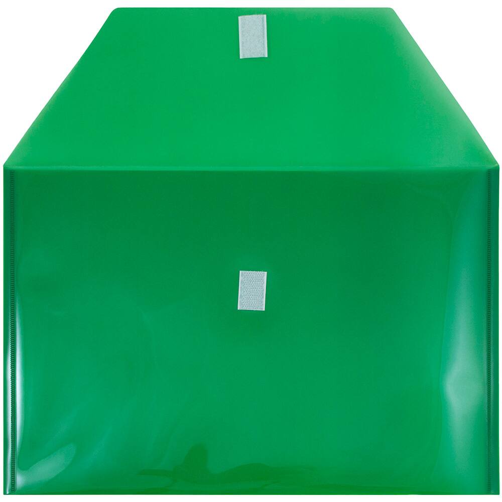 JAM Paper 9.75" x 14.5" Plastic Hook & Loop Closure Envelopes