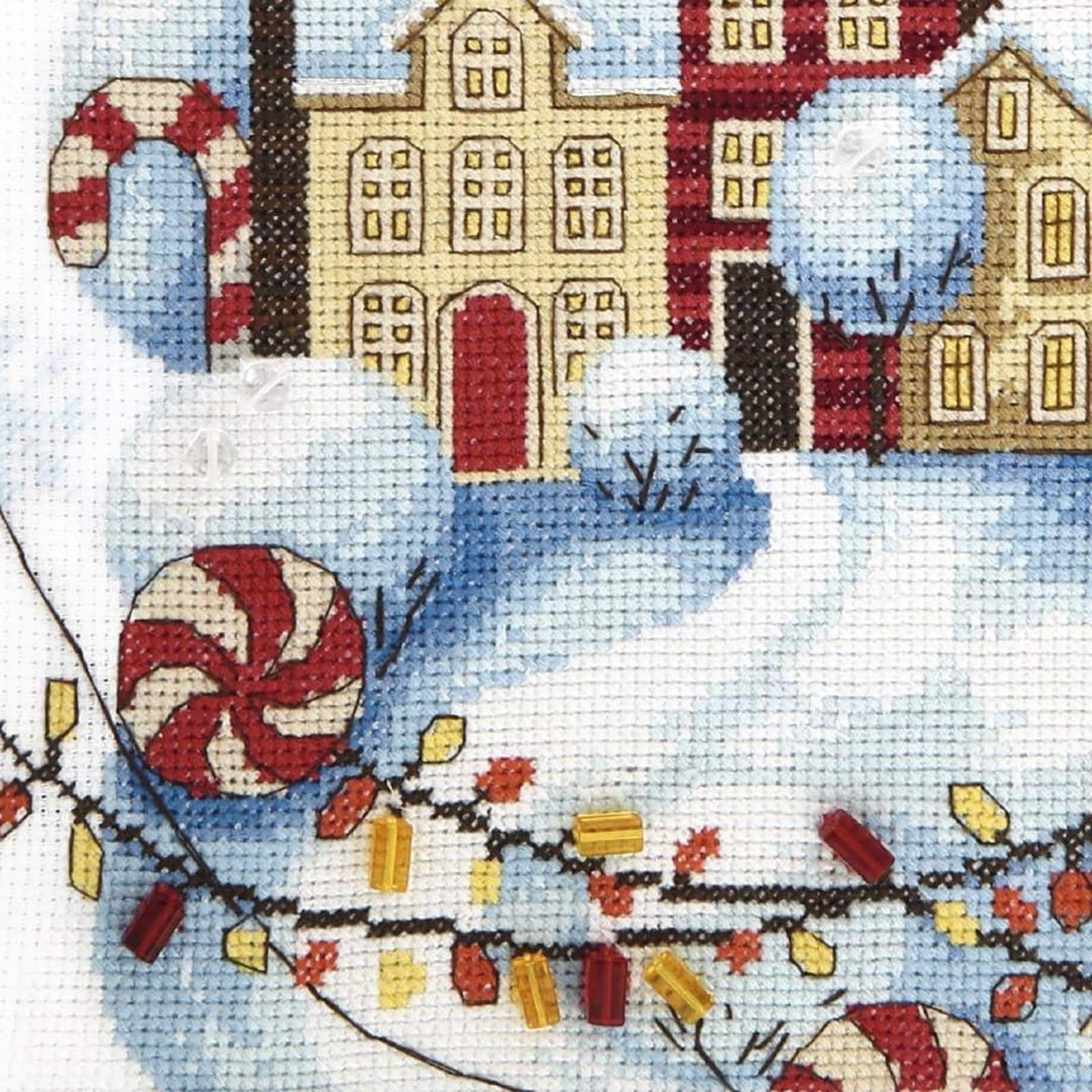 Crystal Art  Counted Cross Stitch Kit Gingerbread House