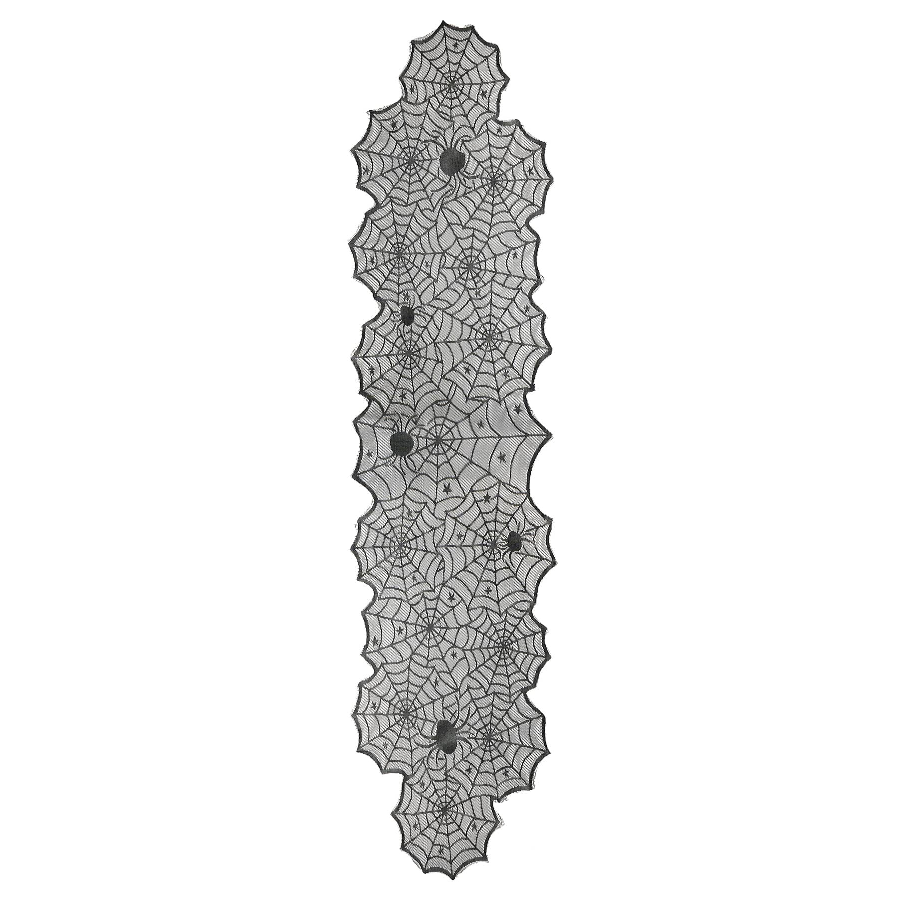 72" Black Spiderweb Lace Table Runner by Celebrate It™