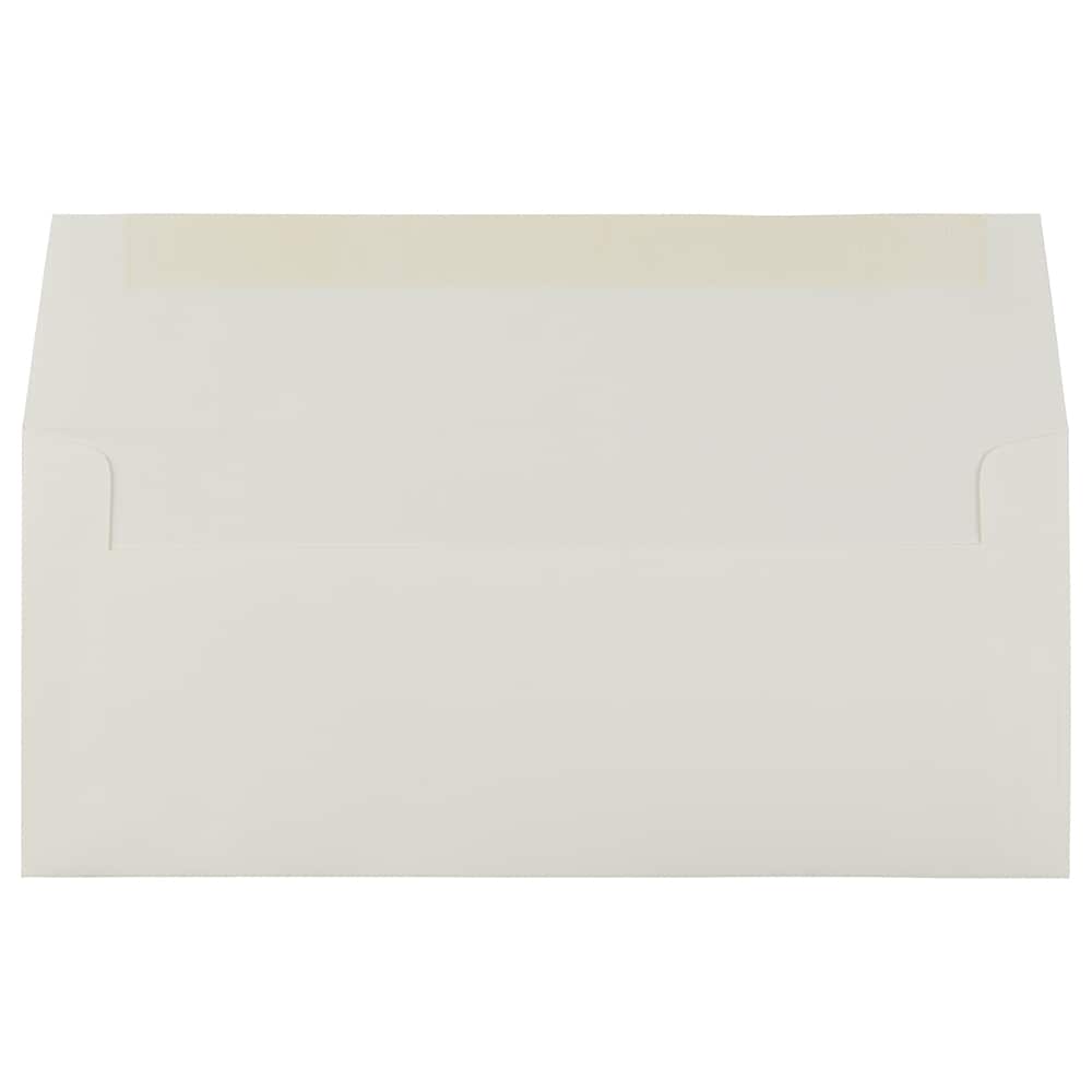 JAM Paper 4.12" x 9.5" Natural White Wove Strathmore Business Envelopes, 50ct.