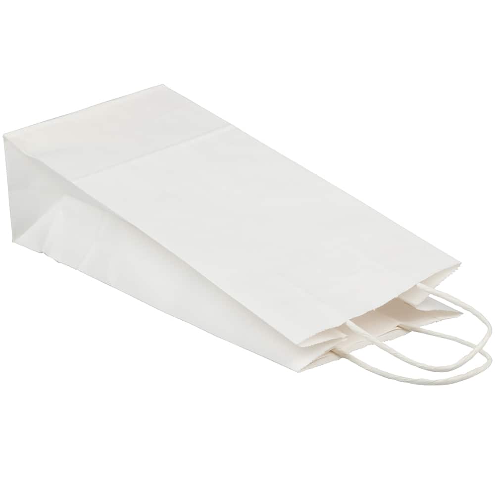 JAM Paper White Kraft Paper Wine Gift Bag, 100ct.