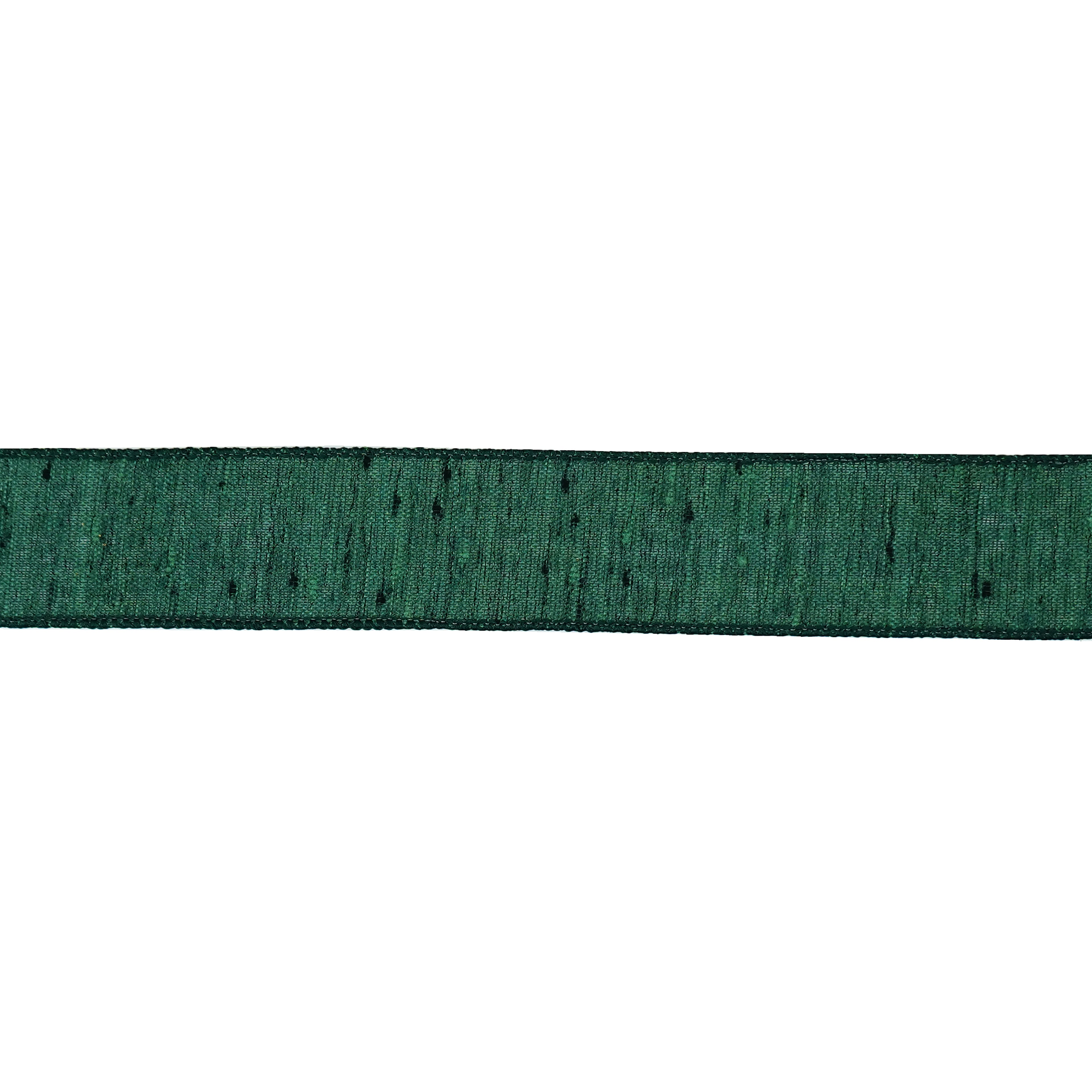 1.5" x 10yd. Green Wired Faux Linen Ribbon by Celebrate It®
