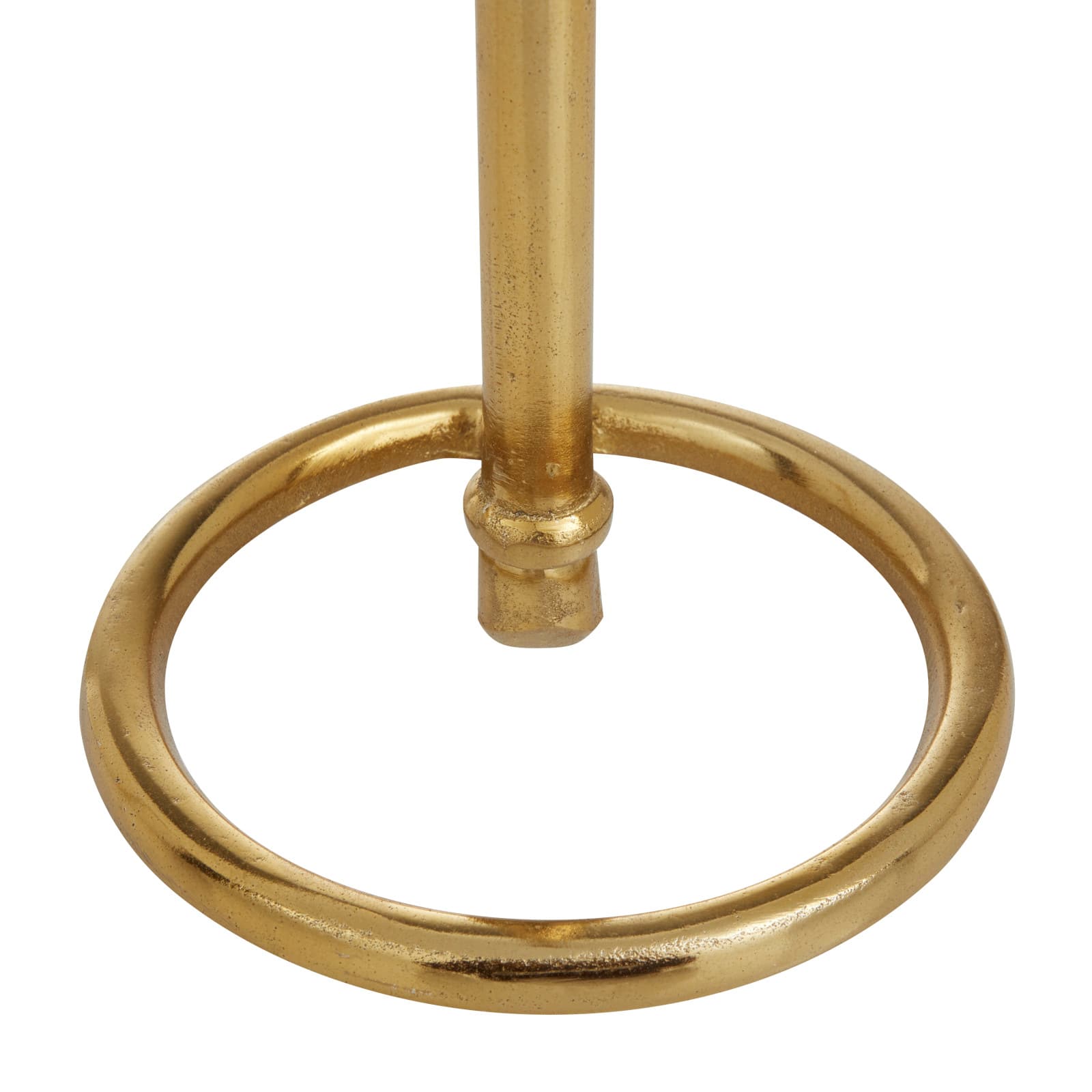 Set of 3 Gold Aluminum Contemporary Candle Holders, 14" x 5" x 5"