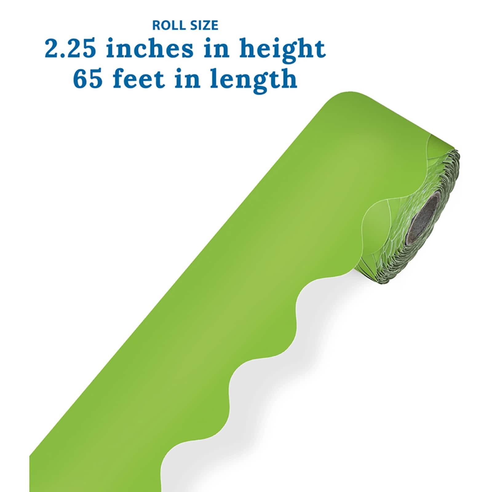 Carson Dellosa® Lime Rolled Scalloped Border, 195ft.