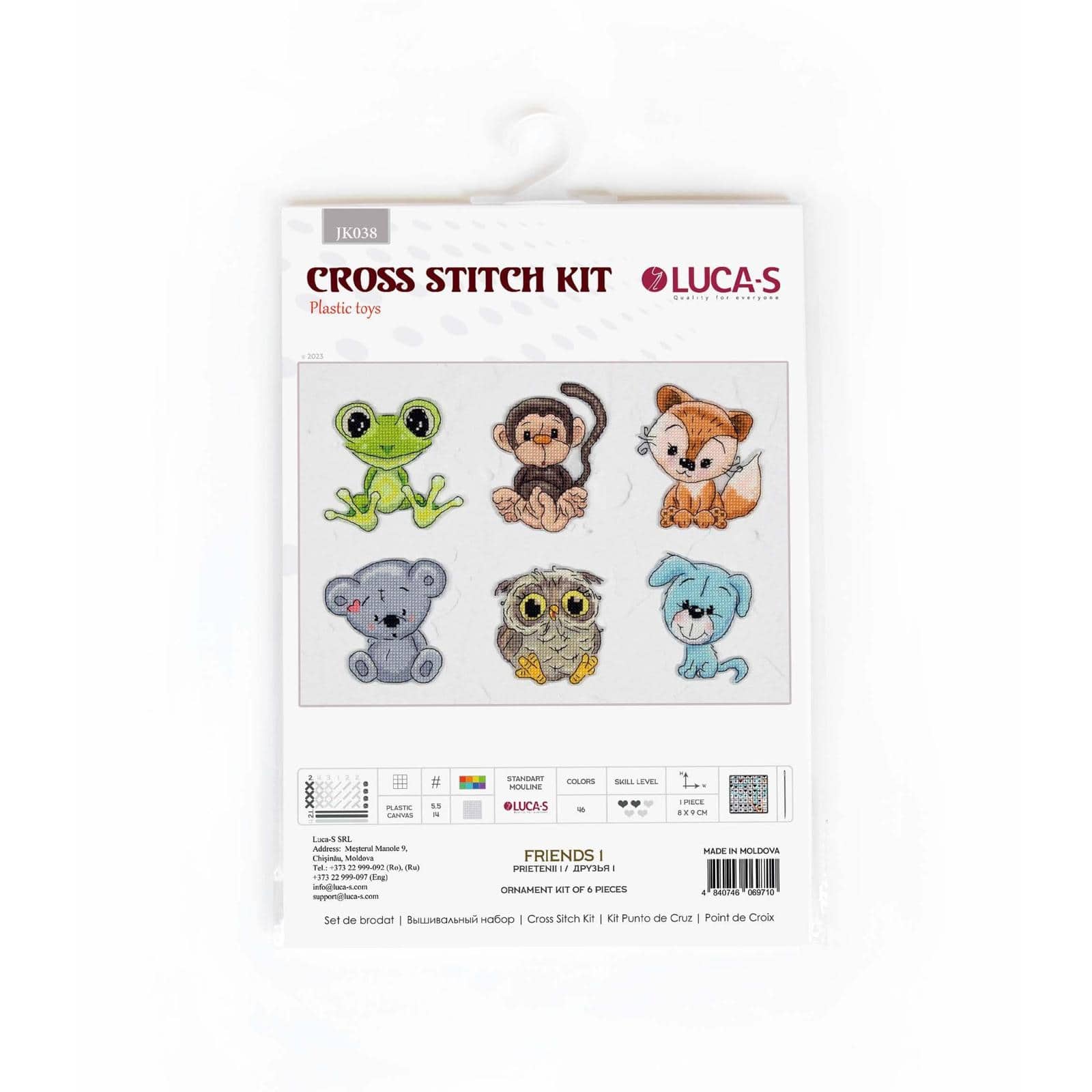 Luca-S Friends 1 Plastic Canvas Counted Cross Stitch Kit