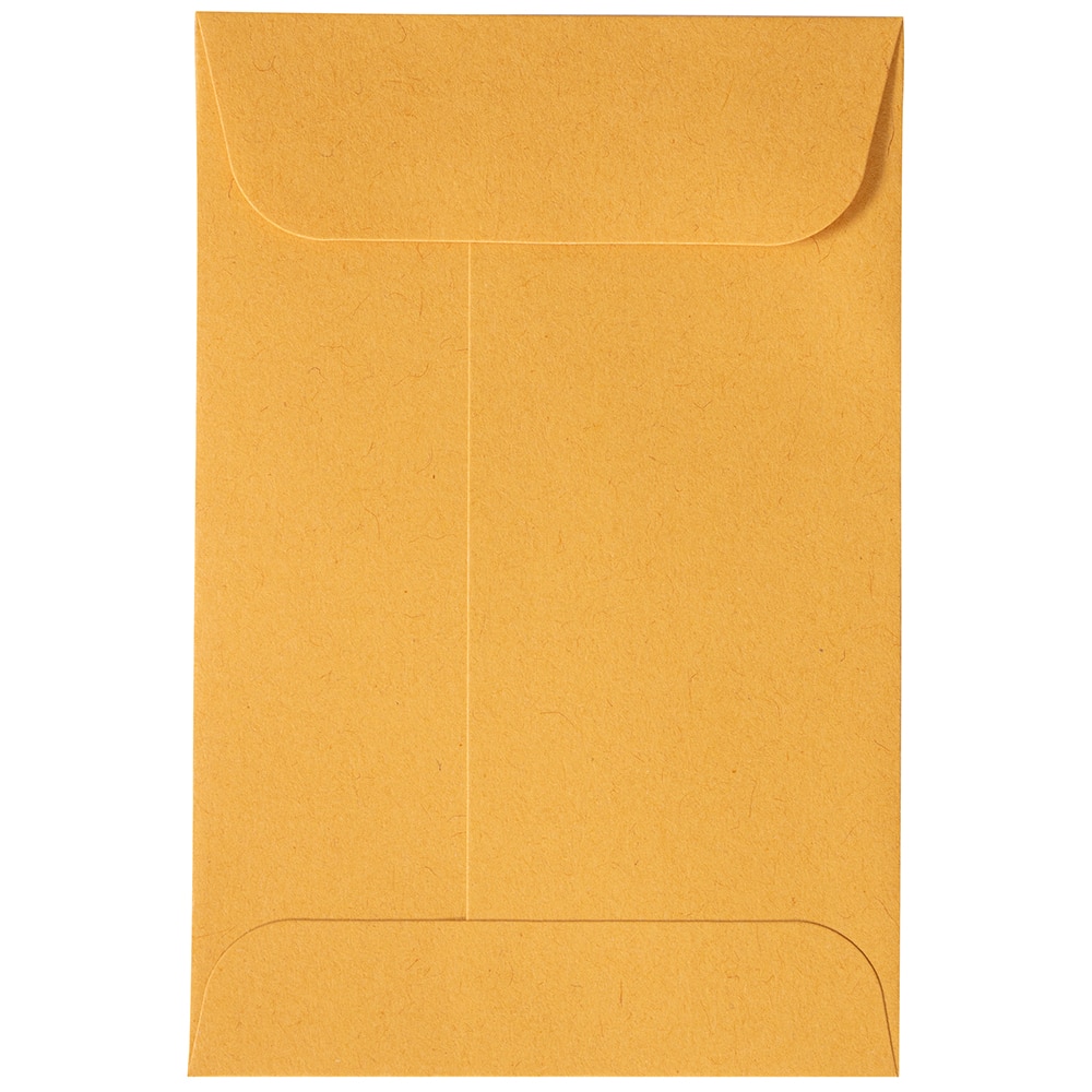 JAM Paper Brown Kraft Manila #4 Coin Business Commercial Envelopes with Peel and Seal Closure