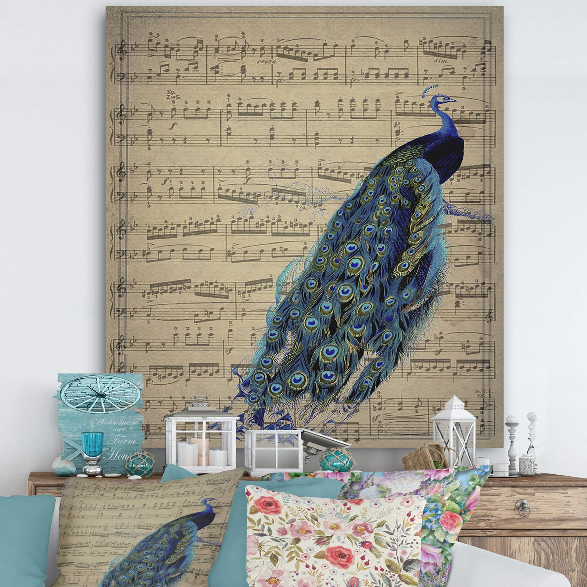 Designart - Peacock Music Score