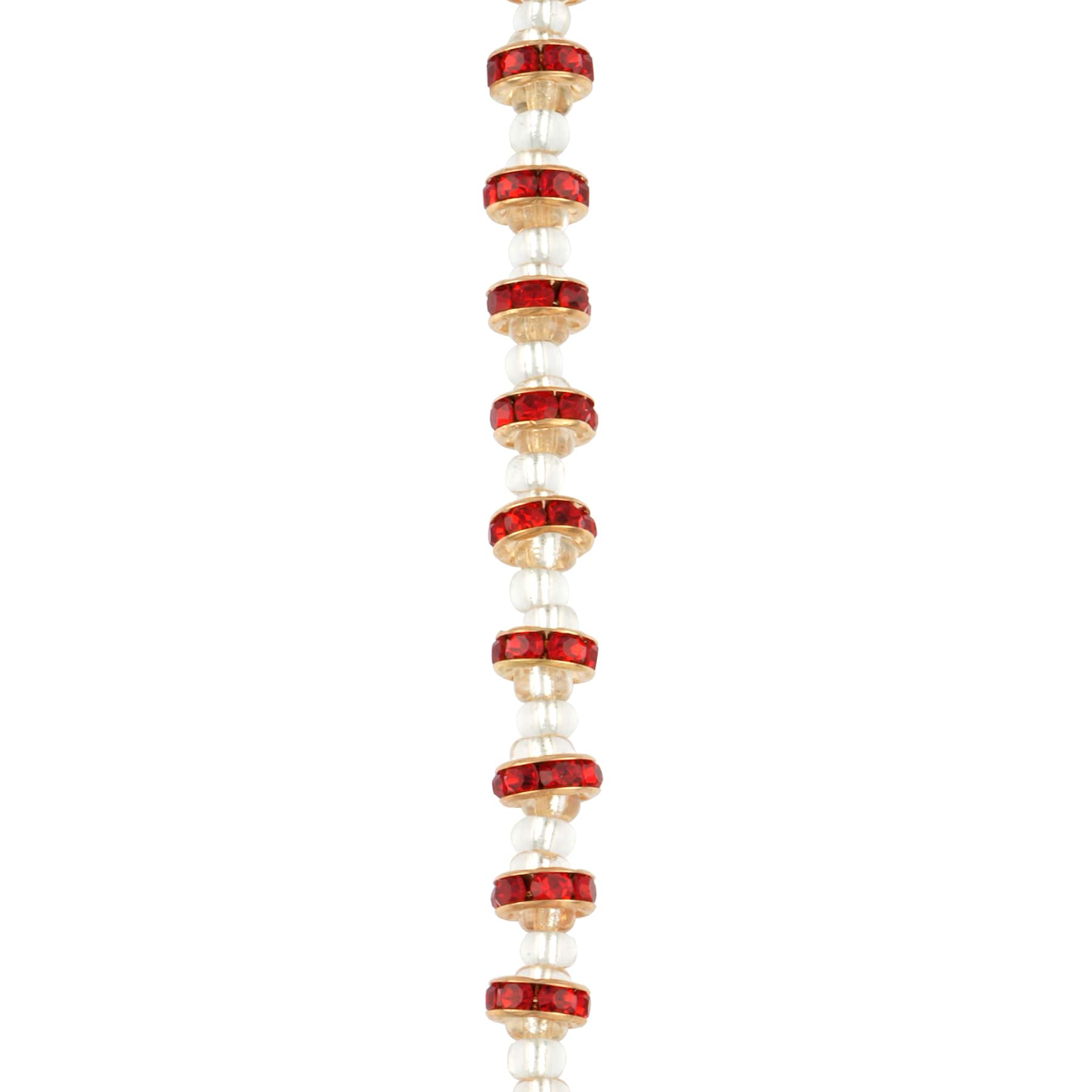 12 Pack: Glass Rhinestone & Metal Rondelle Beads, 6.7mm by Bead Landing­™