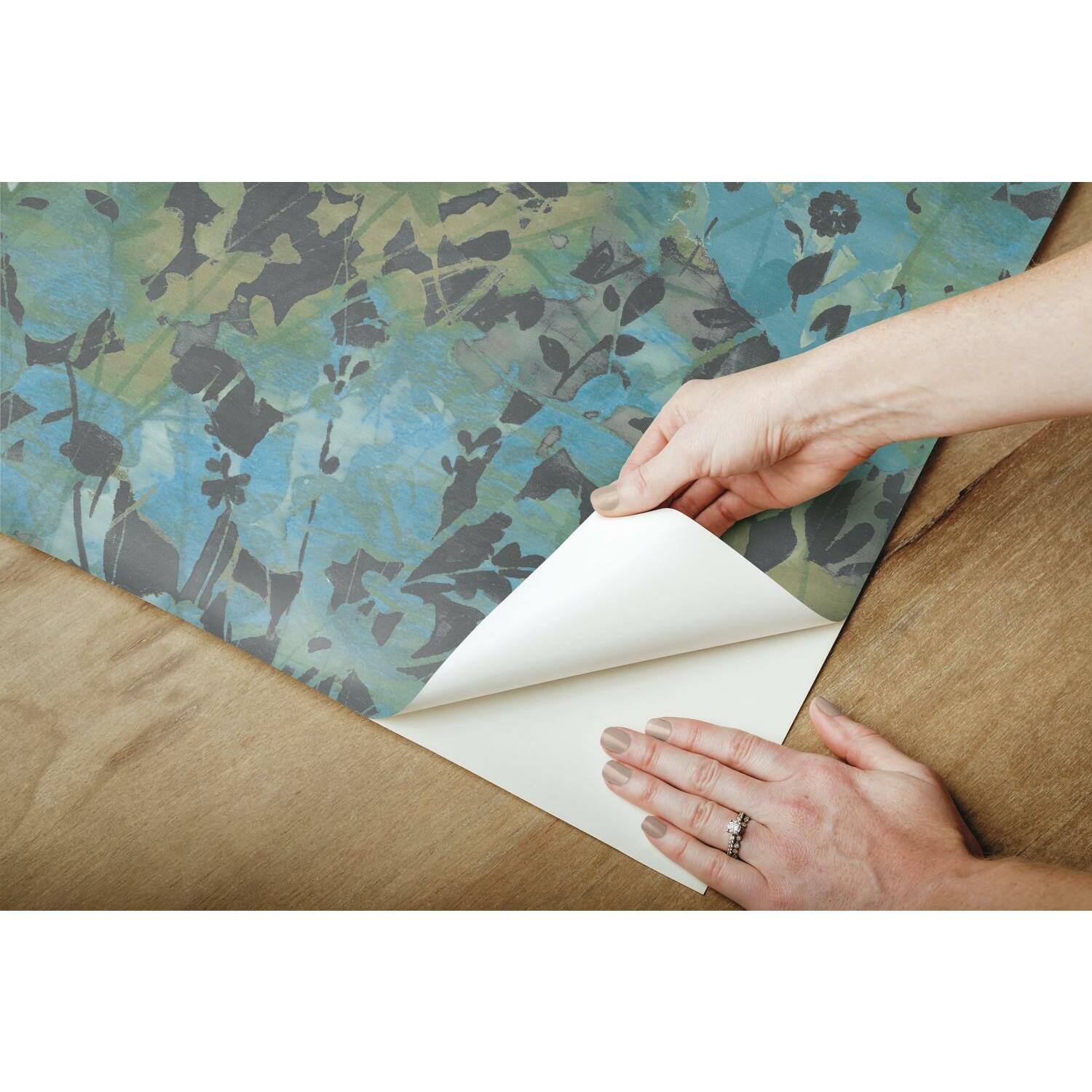 RoomMates Wildflower Shadows Peel & Stick Wallpaper