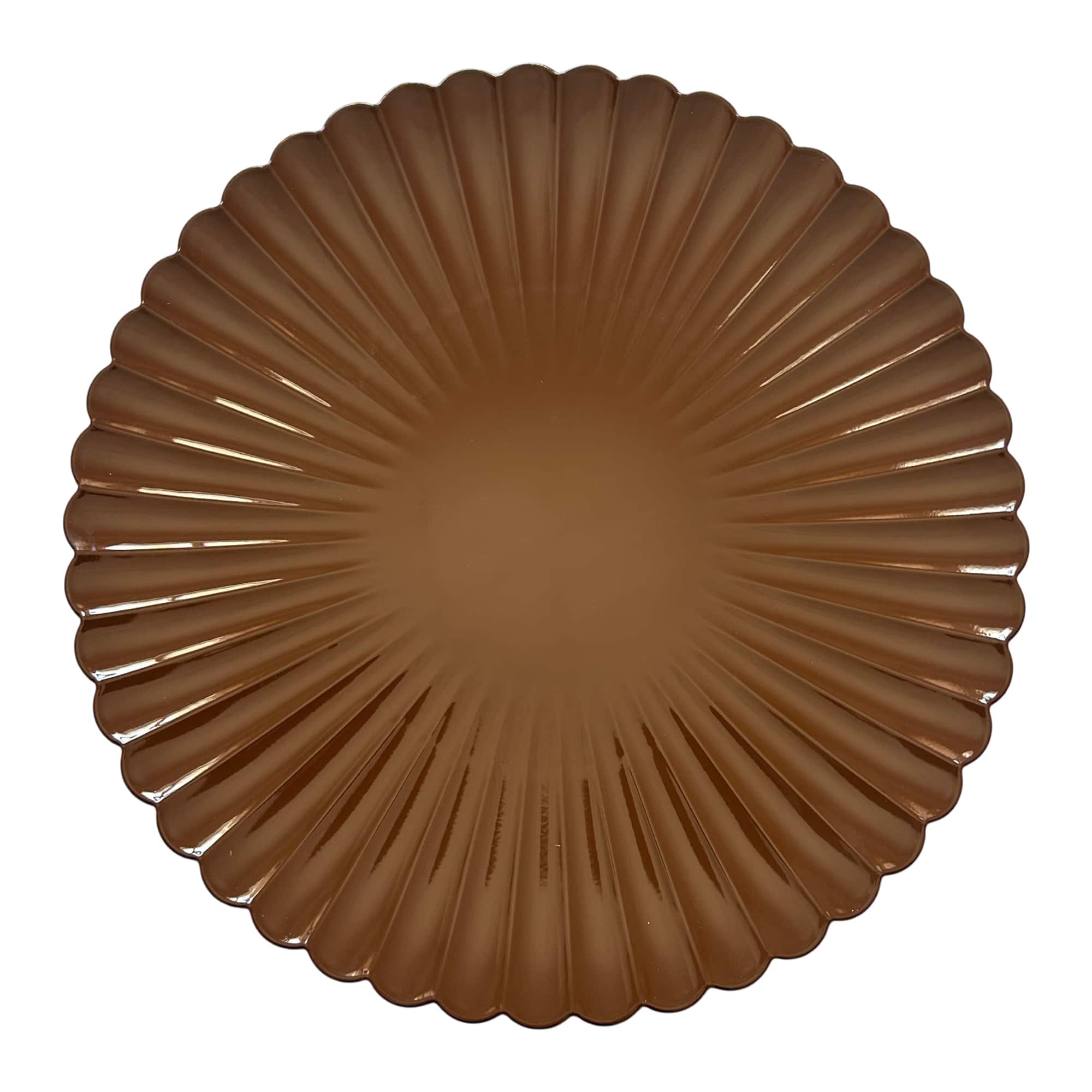 13" Thanksgiving Brown Scalloped Chargers, 4ct. by Celebrate It™