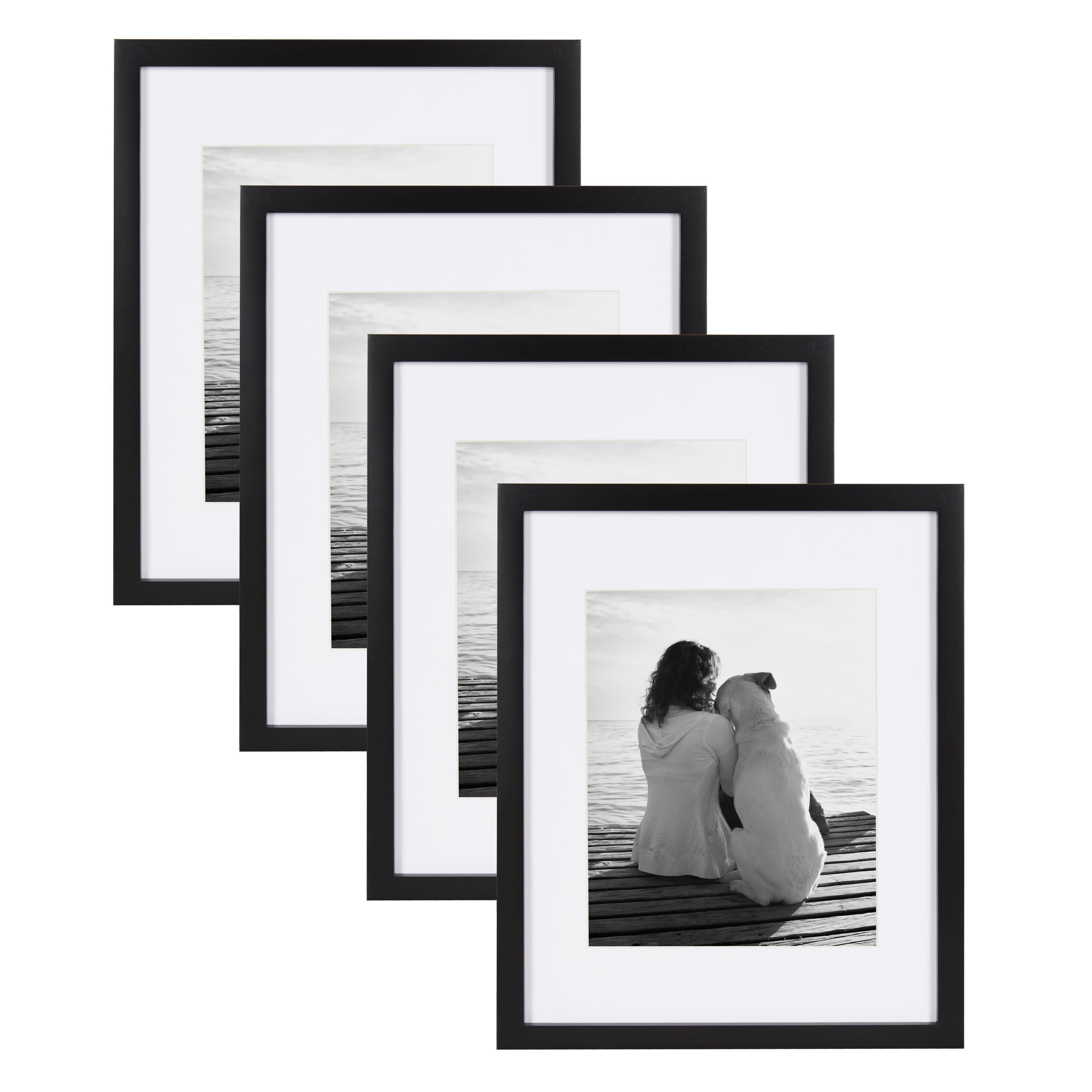 Kate and Laurel 11" x 14" Gallery Picture Wood Frame 8" x 10" with Mat