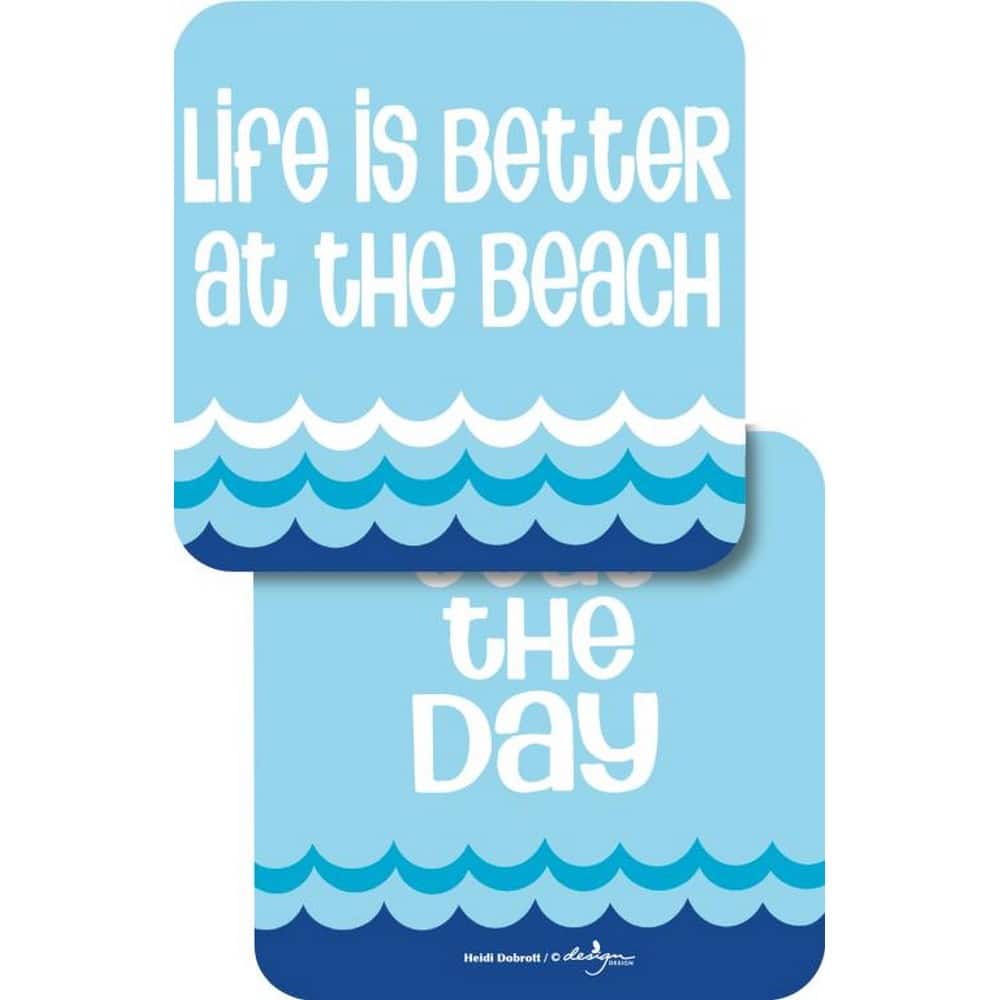 JAM Paper 4" Life Is Better Coasters, 60ct.