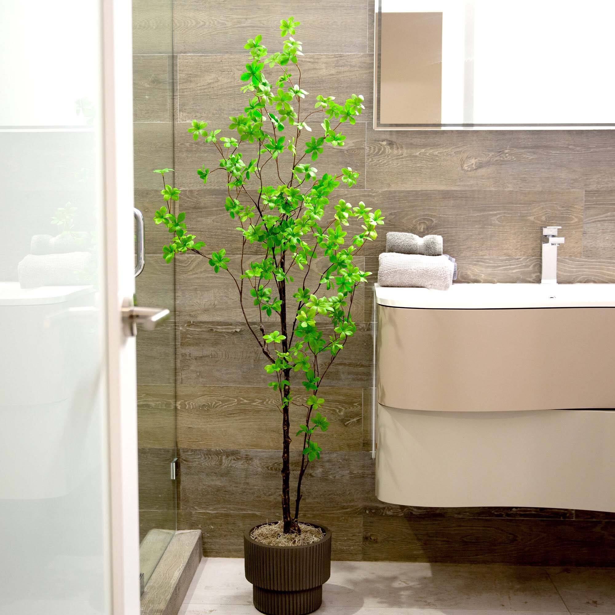 5ft. Potted Artificial Minimalist Enkianthus Tree