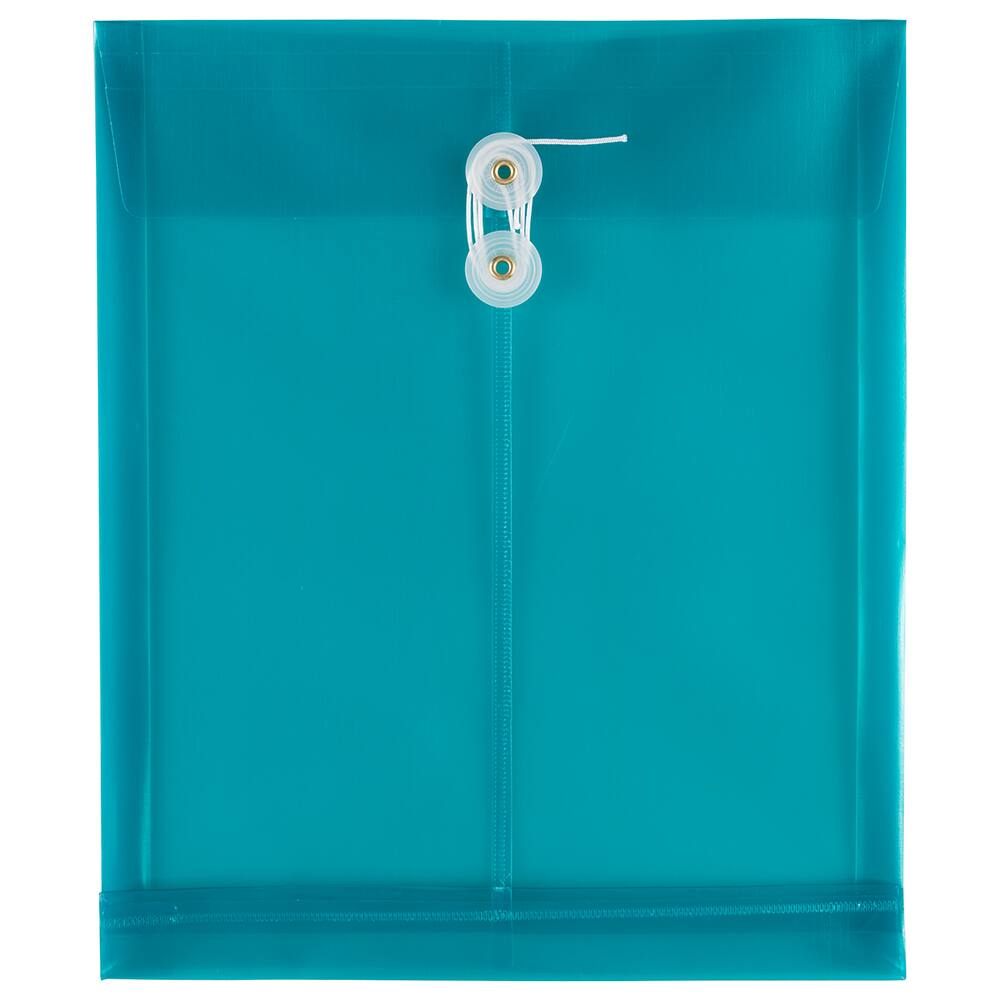 JAM Paper 9.75" x 11.75" Plastic Button & String Tie Closure Envelopes, 12ct.