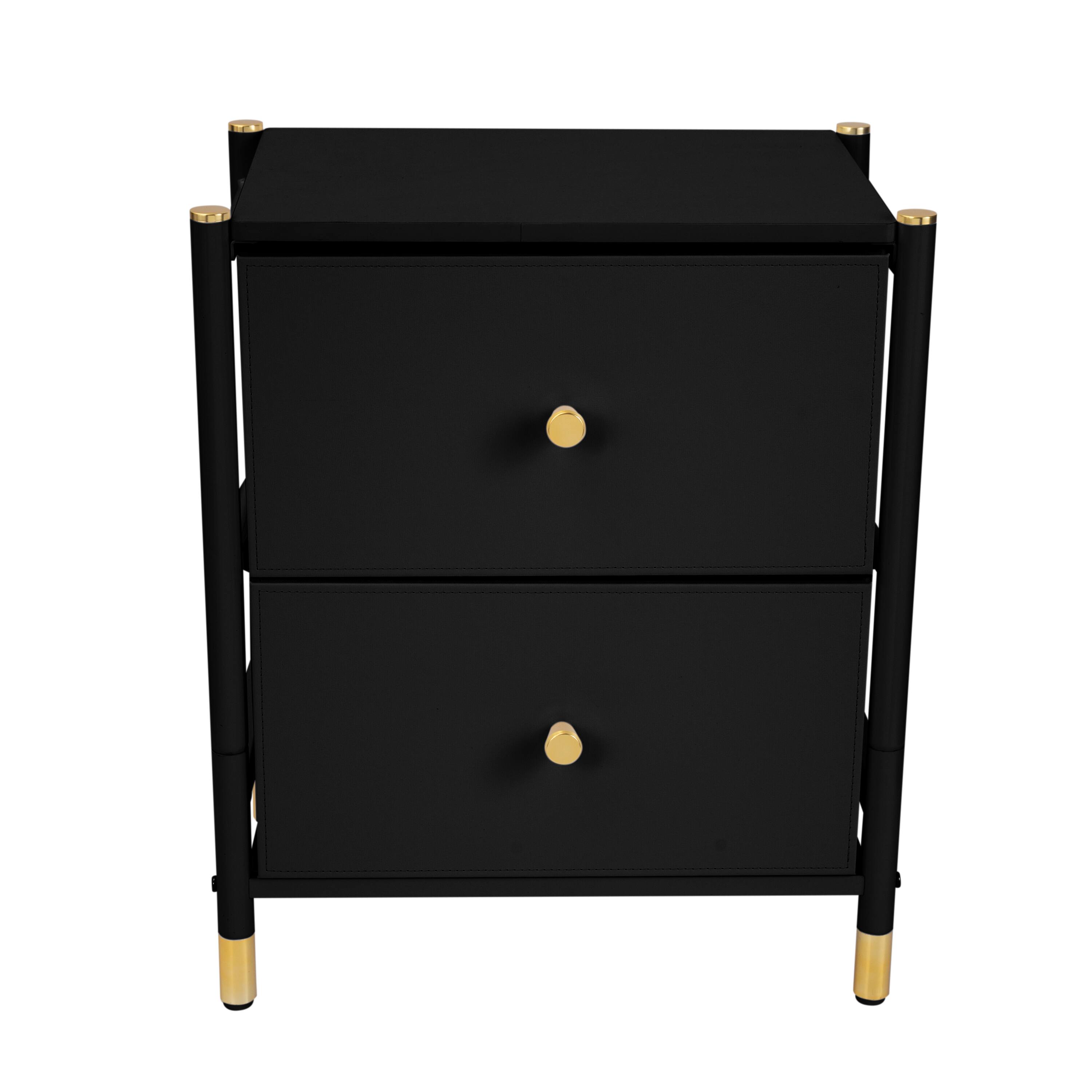 Simplify 2 Drawer Luxury Nightstand