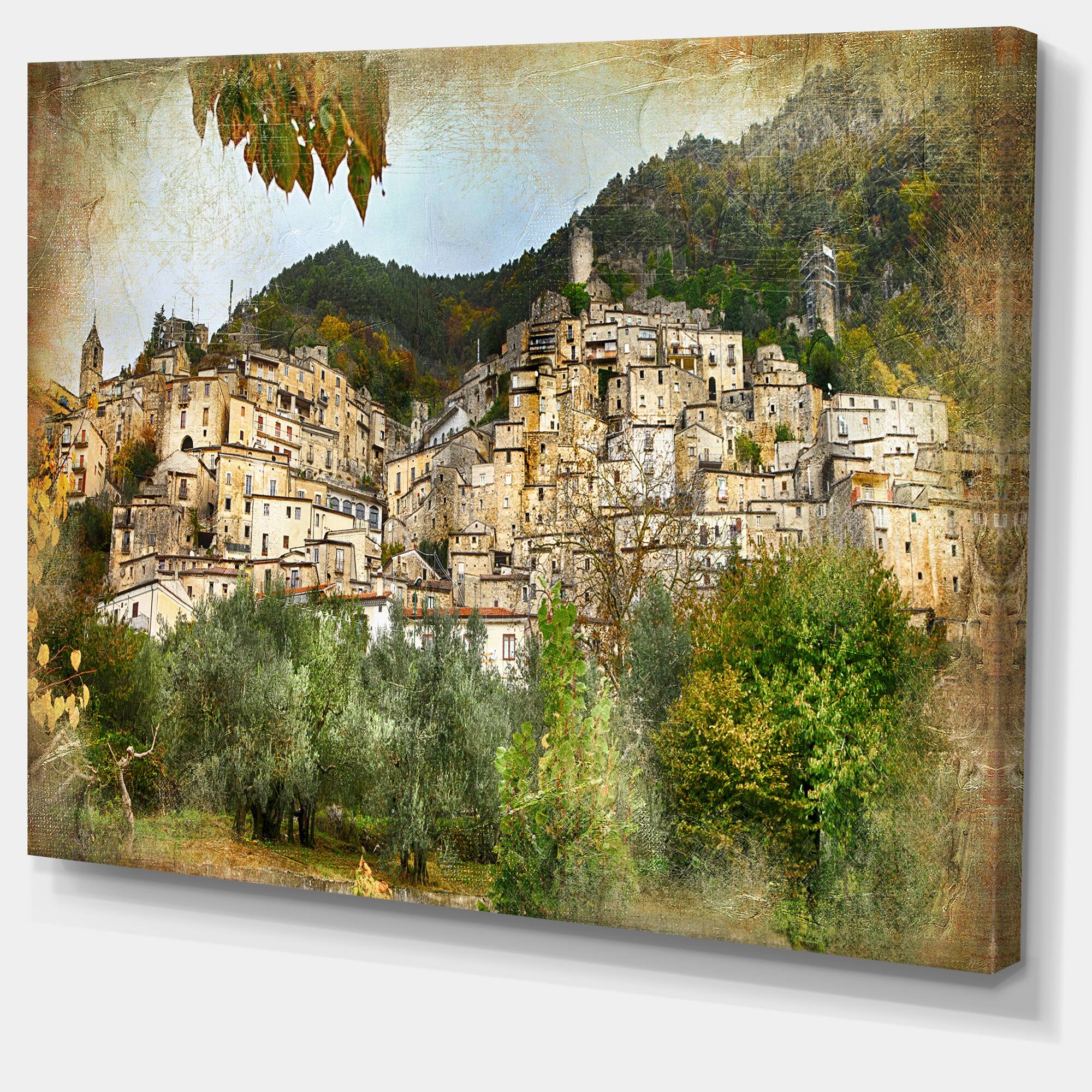 Designart - Old Italian Villages - Landscape Photography Canvas Art Print