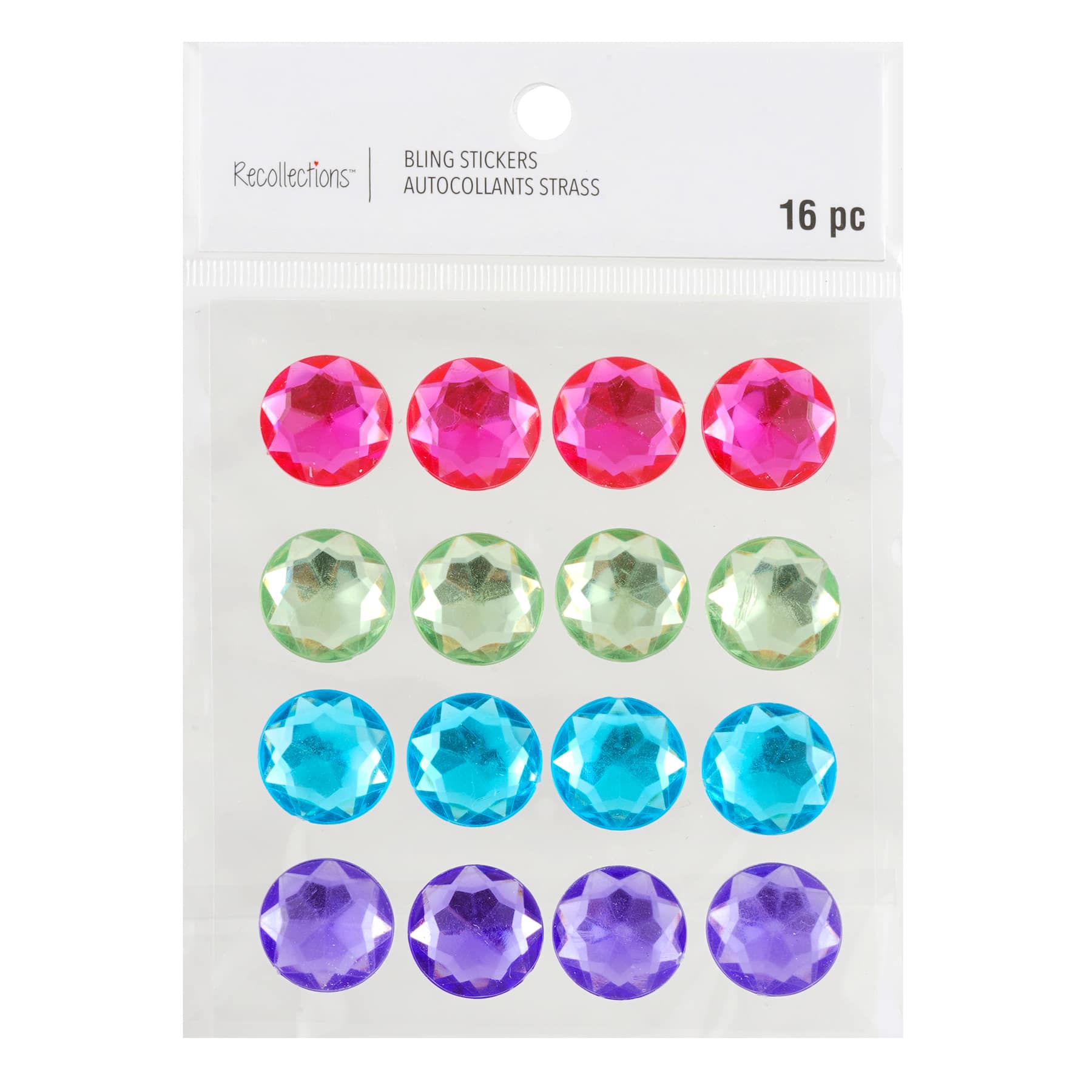 12 Packs: 16 ct. (192 total) Large Rhinestone Stickers by Recollections™