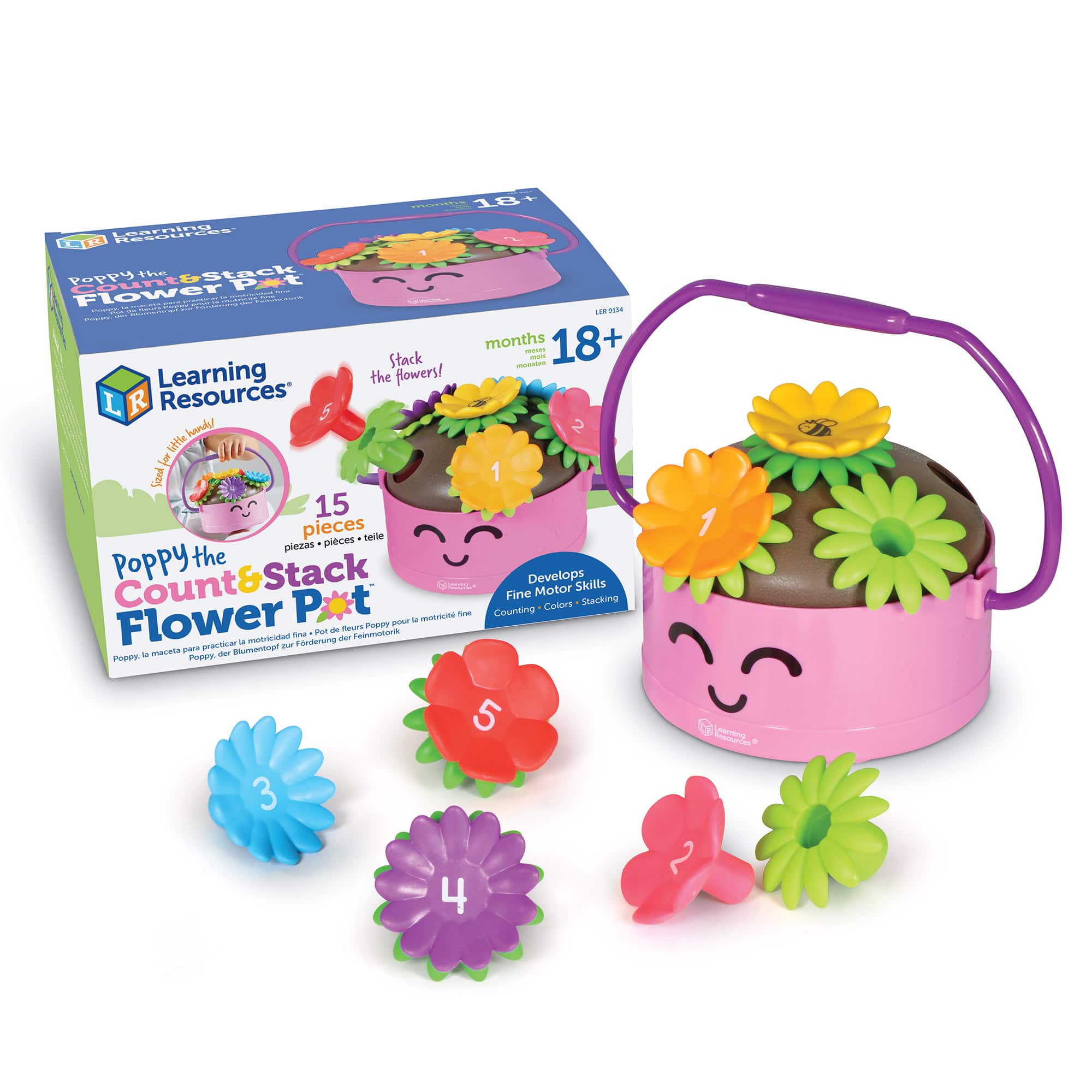 Learning Resources Poppy the Count & Stack Flower Pot