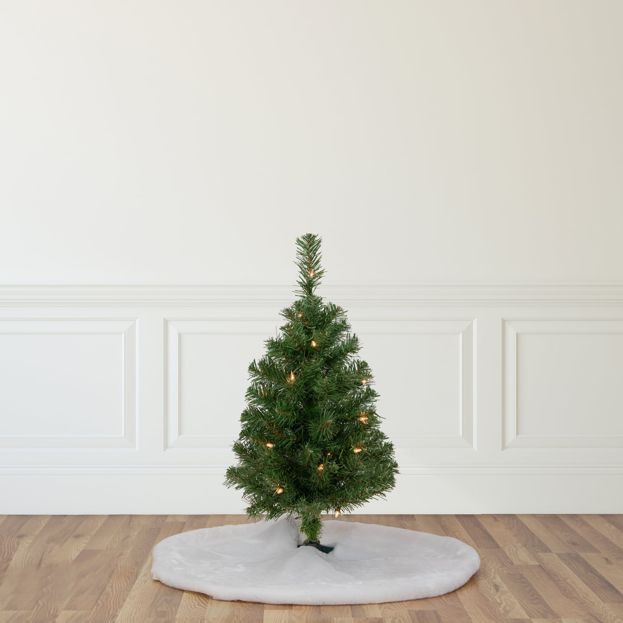 2ft. Pre-Lit Oakridge Noble Fir Artificial Christmas Tree, Clear Lights