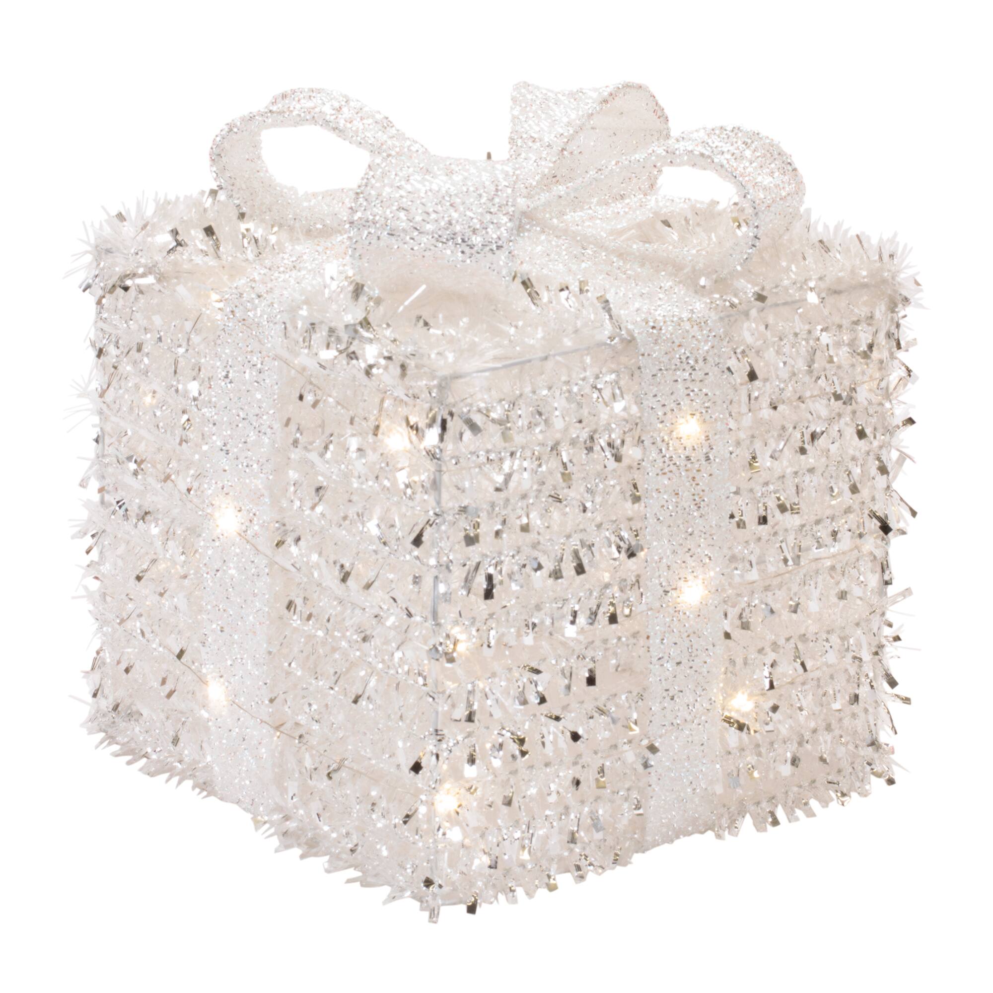 Melrose LED Tinsel Package with Bow Set