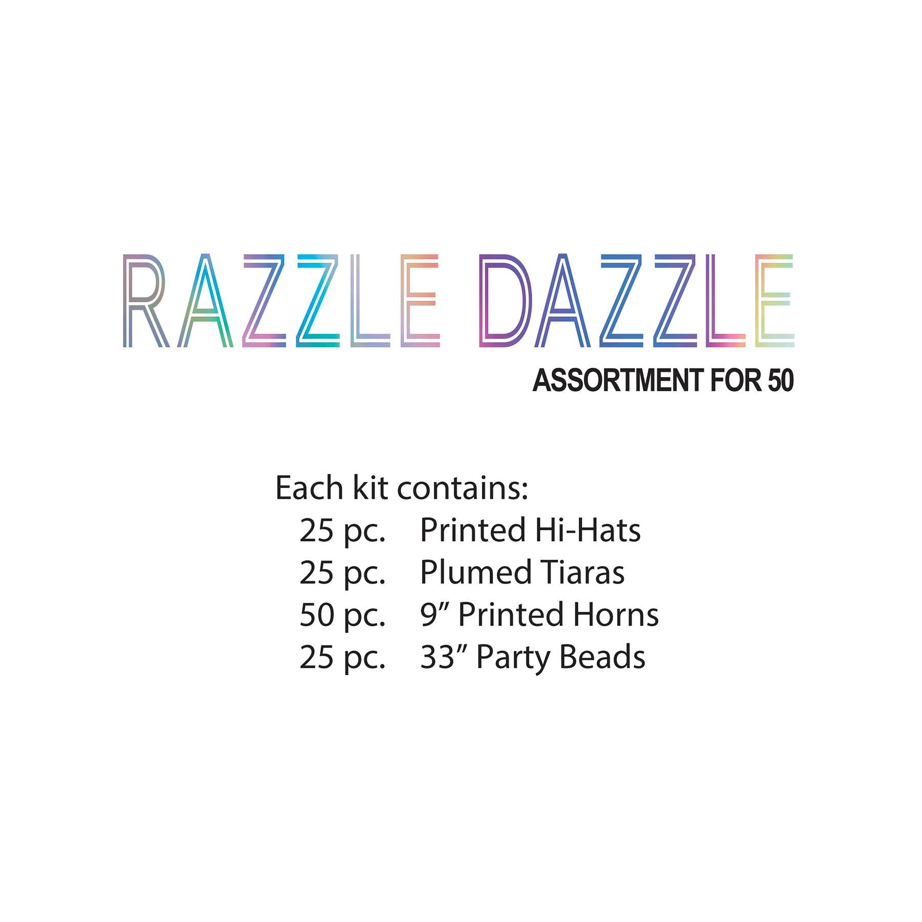 Beistle New Year Razzle Dazzle Party Favor Kit for 50
