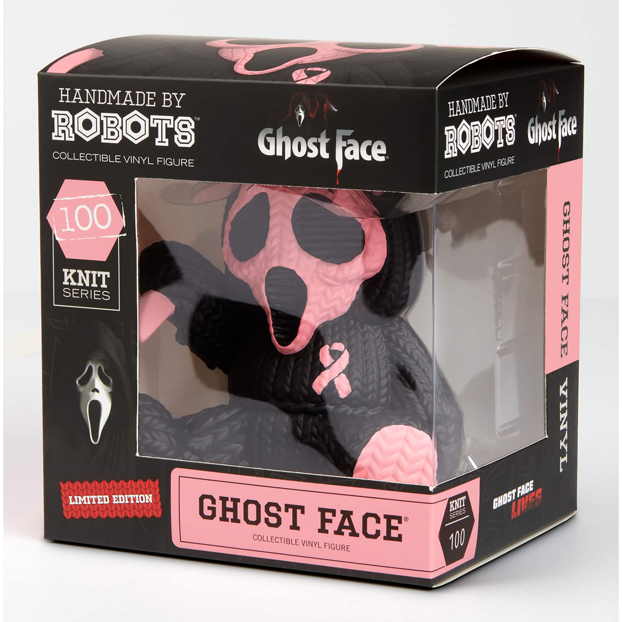 Handmade by Robots™ Black & Pink Ghost Face Vinyl Figure
