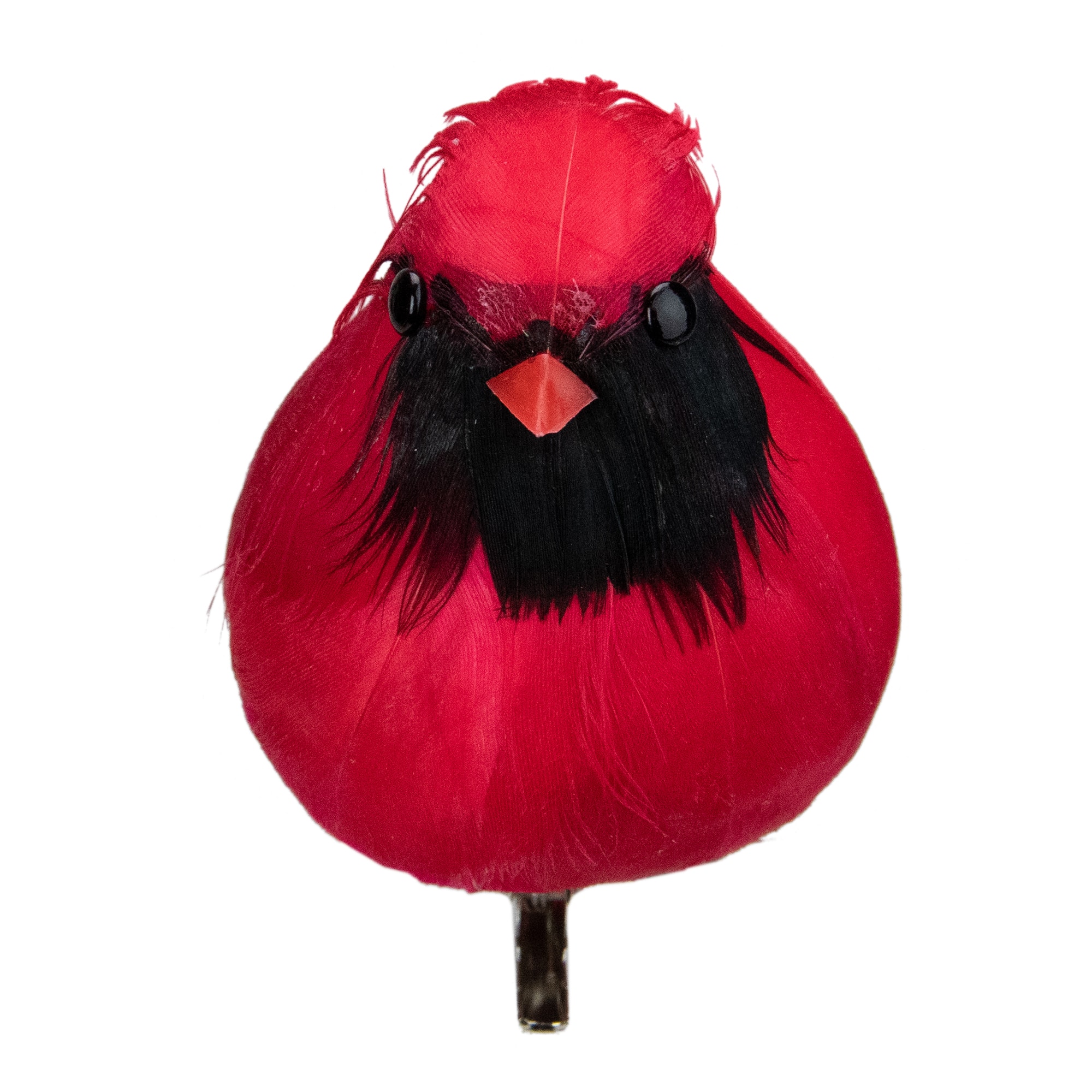 Cardinal Bird Clip-on Christmas Ornament - 5" - Red and Black