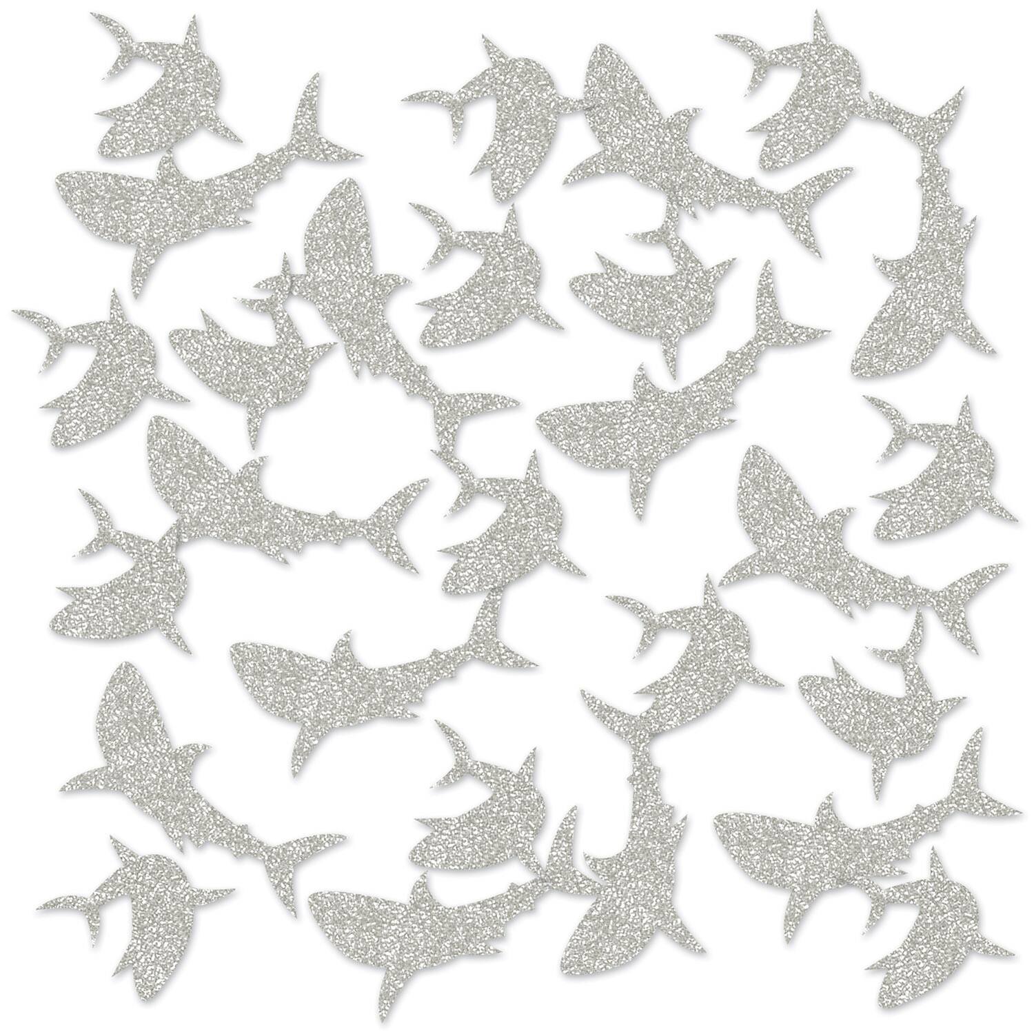 Beistle 1/2oz. Silver Shark Deluxe Sparkle Confetti Packs, 2ct.