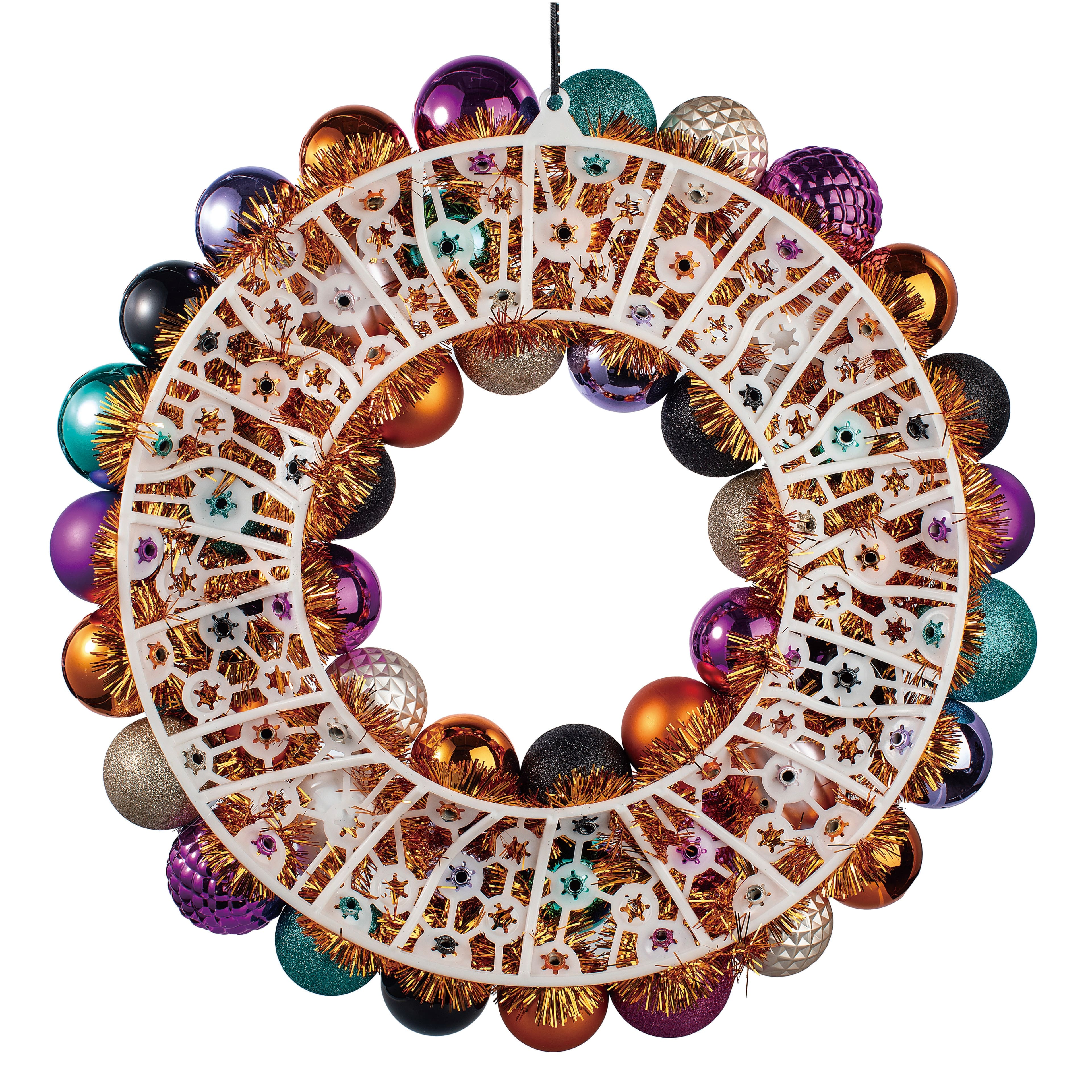 23.5" Skull, Jack-o'-Lantern & Ball Ornament Wreath by Ashland®