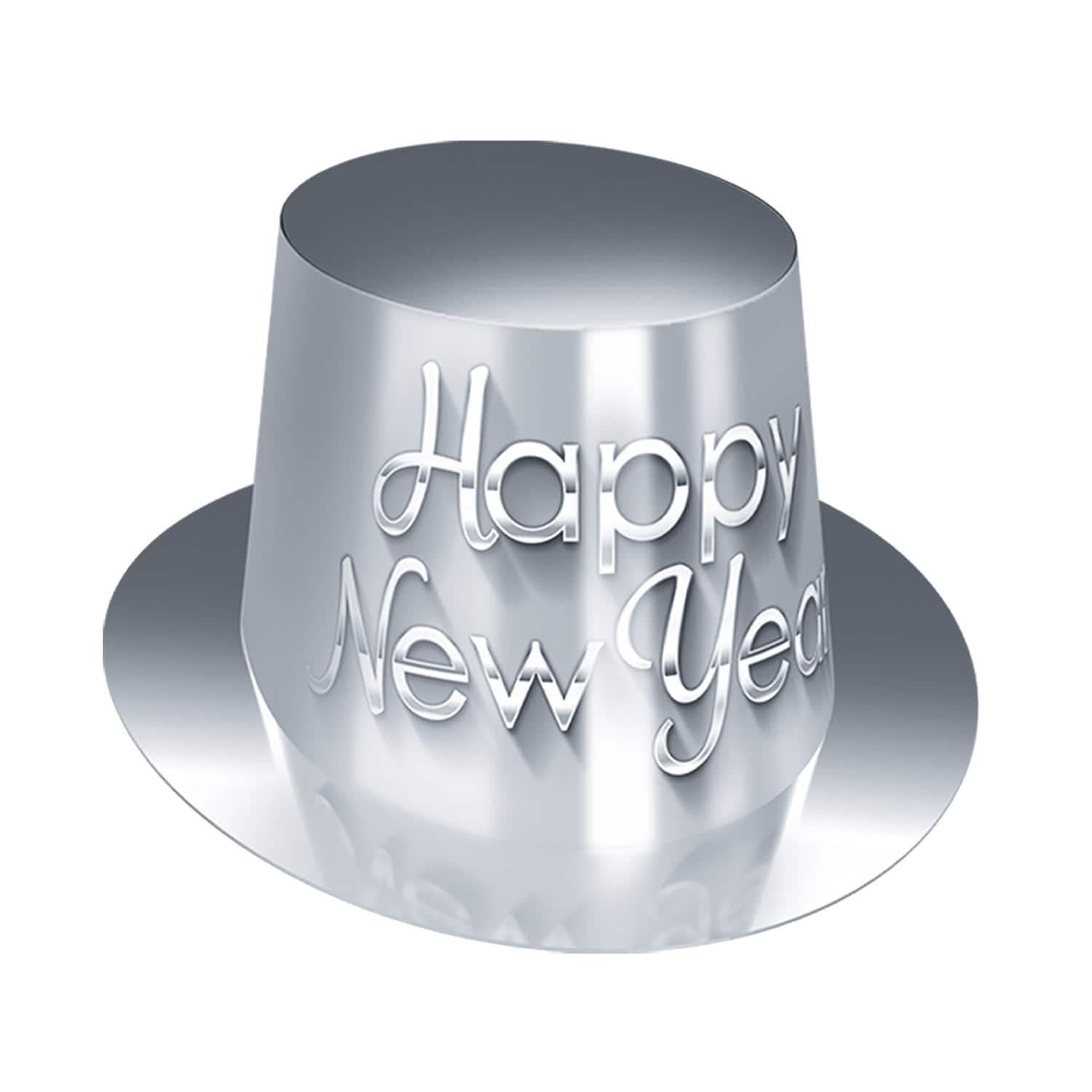 Beistle Adult Silver New Year Hi-Hats, 25ct.