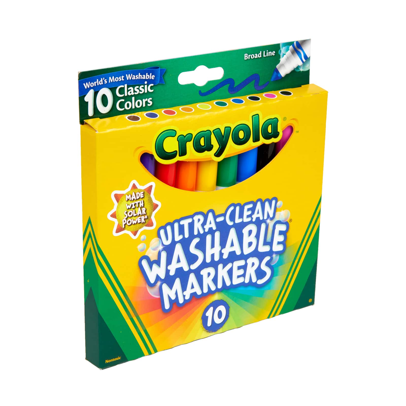 12 Packs: 10ct. (120 total) Crayola® Ultra-Clean Broad Line Classic Color Markers