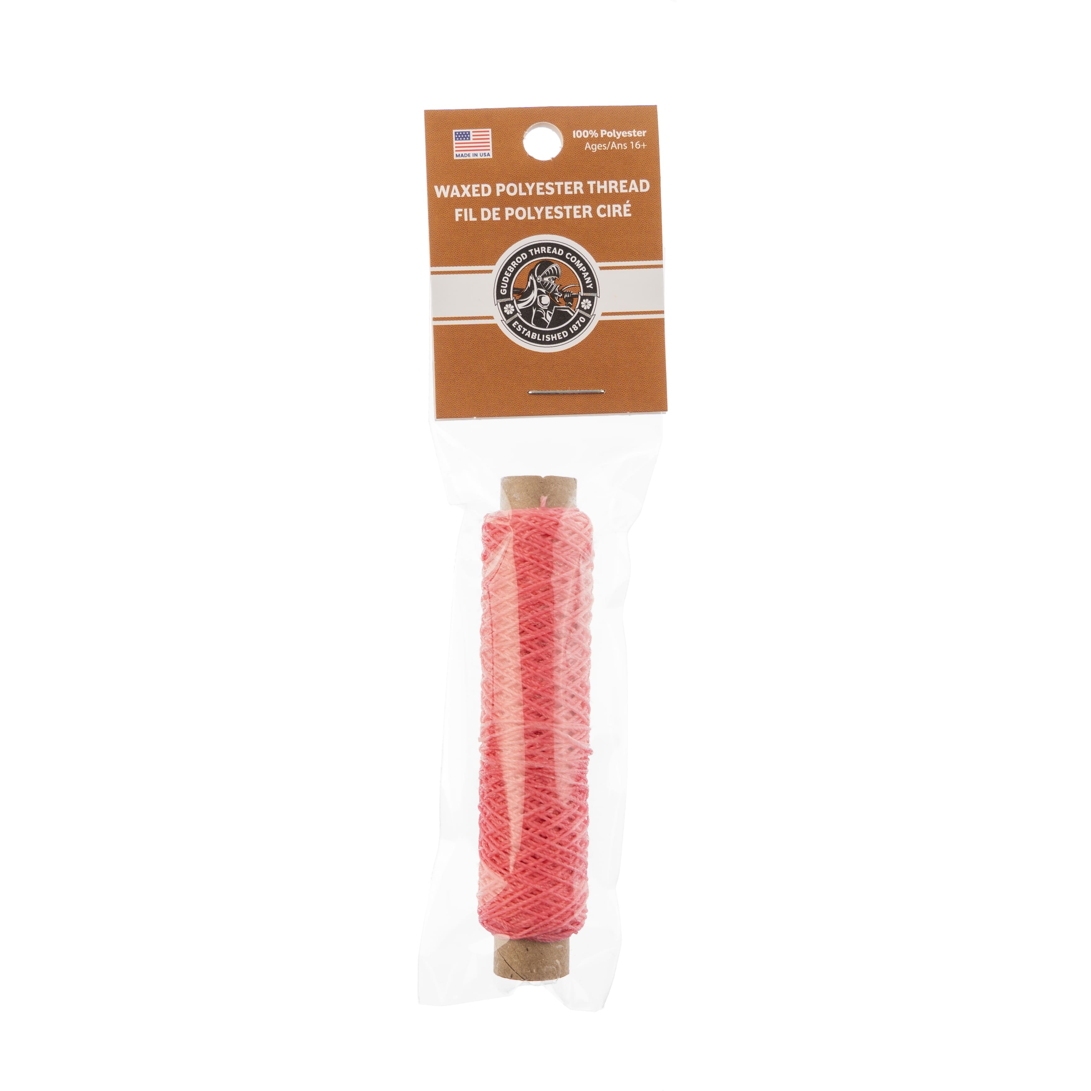 Gudebrod 0.018" 3 Ply Waxed Thread Bobbin, 75ft.