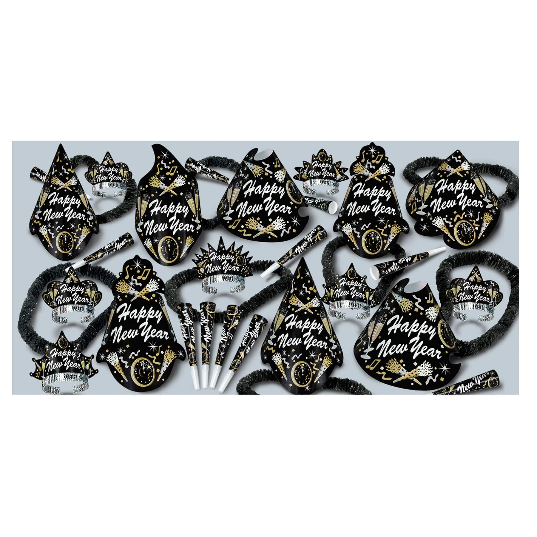 Beistle Black New Year Tymes Party Favor for 50